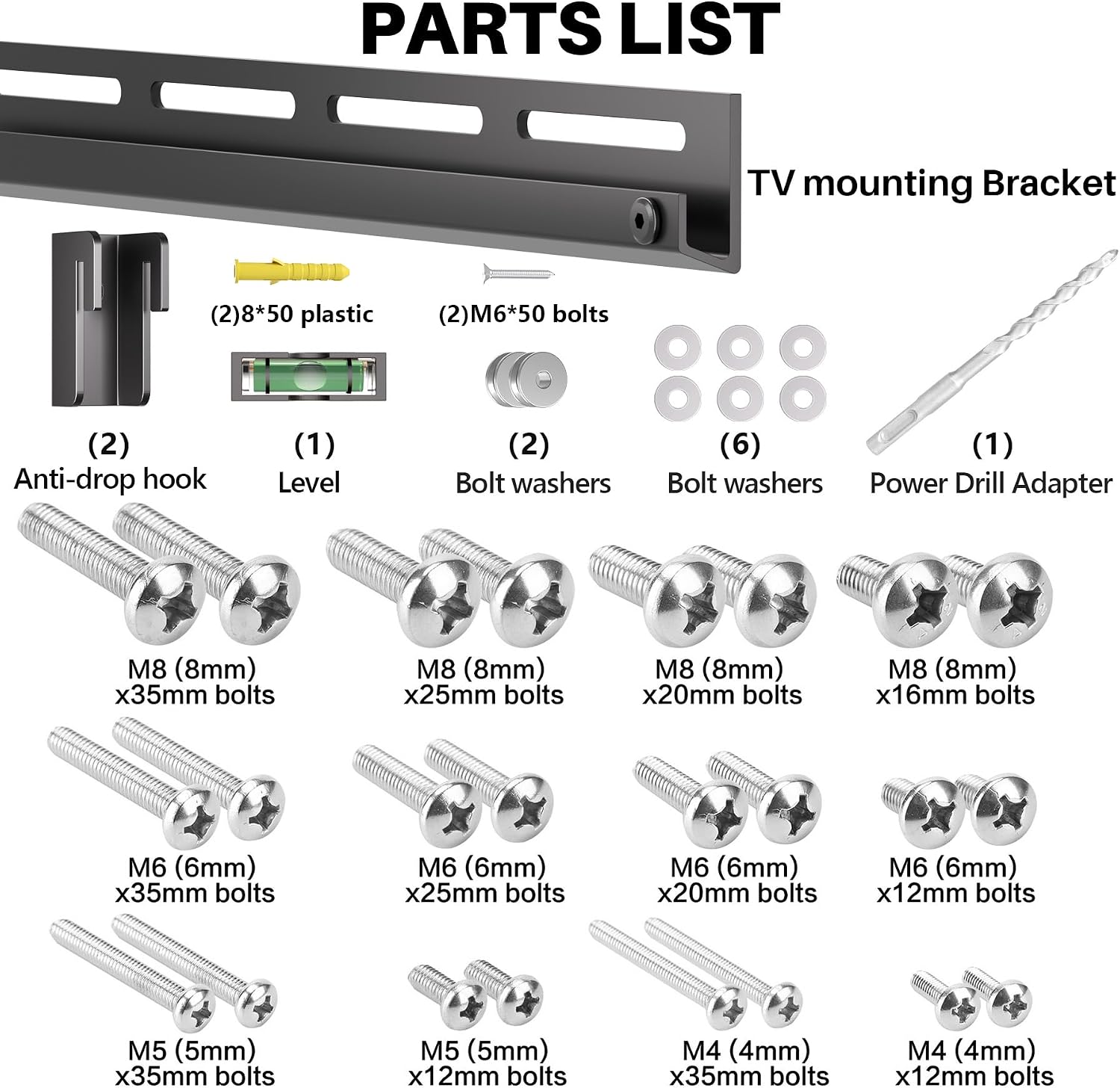 Detalle 2 de Studless Drywall TV Wall Bracket for 12–55 Inch TVs (Max 45kg, VESA up to 400x400)