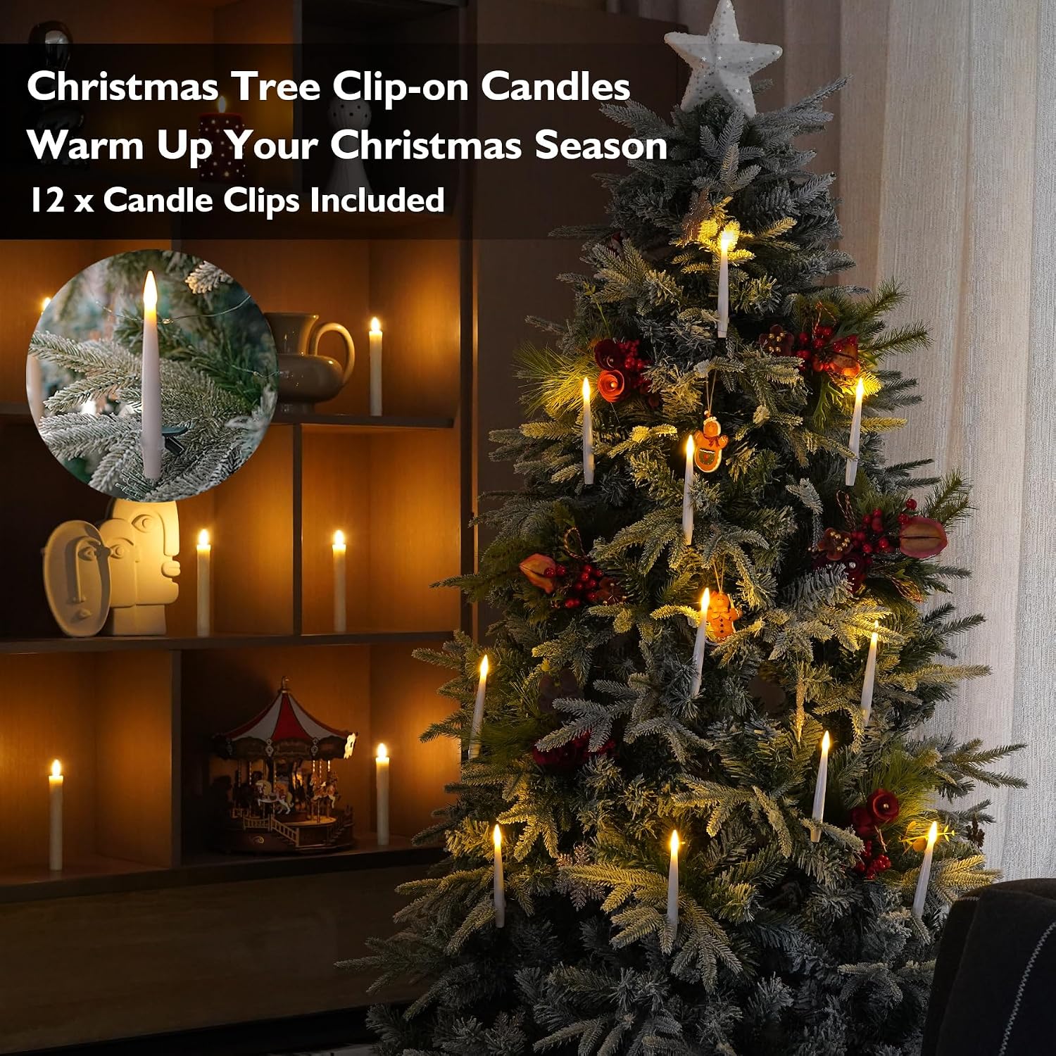 Thumbnail 2 de Rhytsing TS2063-T12 Floating LED Candles, 12-Pack with Wand Remote and Timer