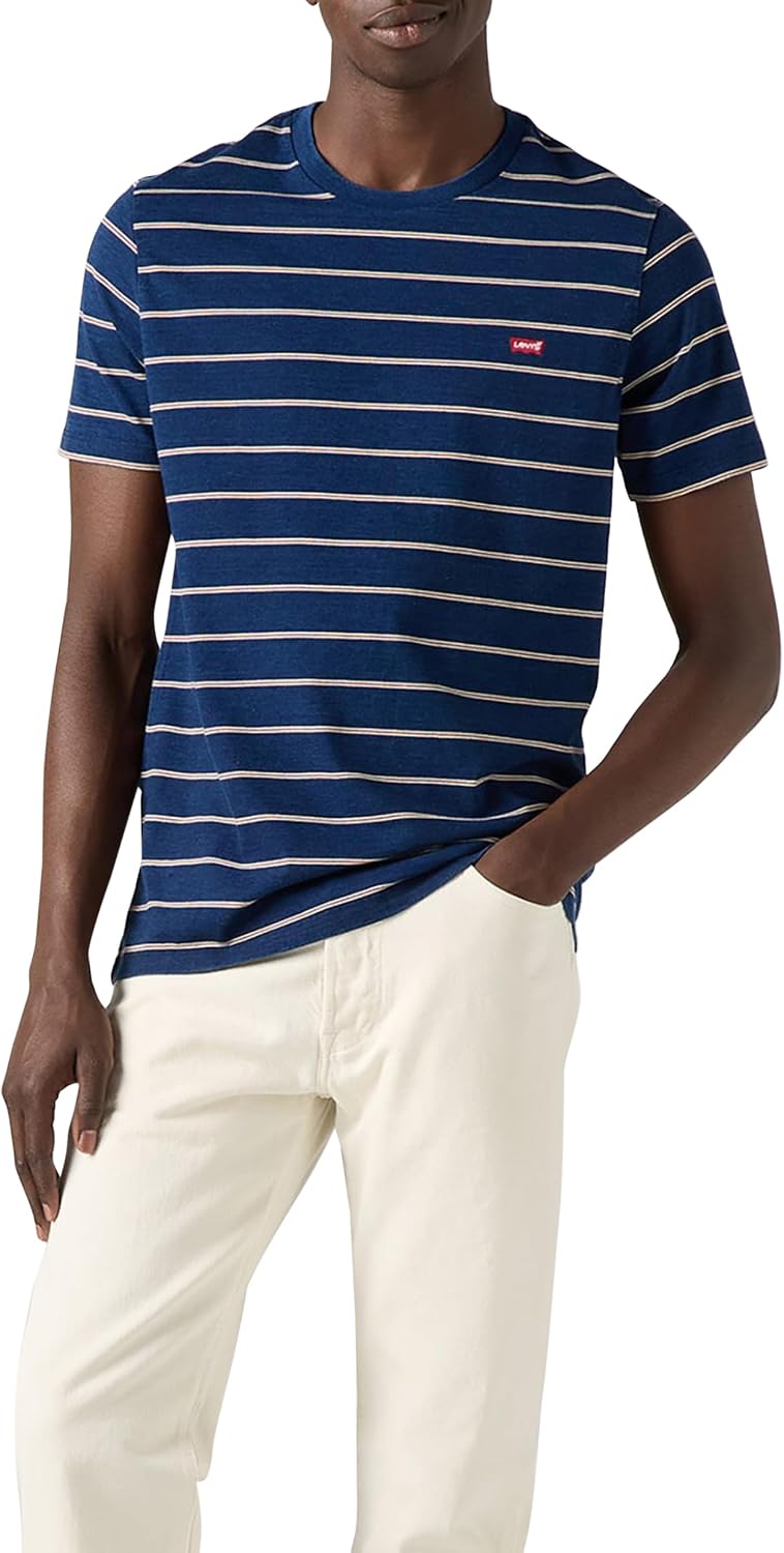 Detalle de Levi's SS Original Housemark tee Camiseta para Hombre – Taper Stripe True In, XS