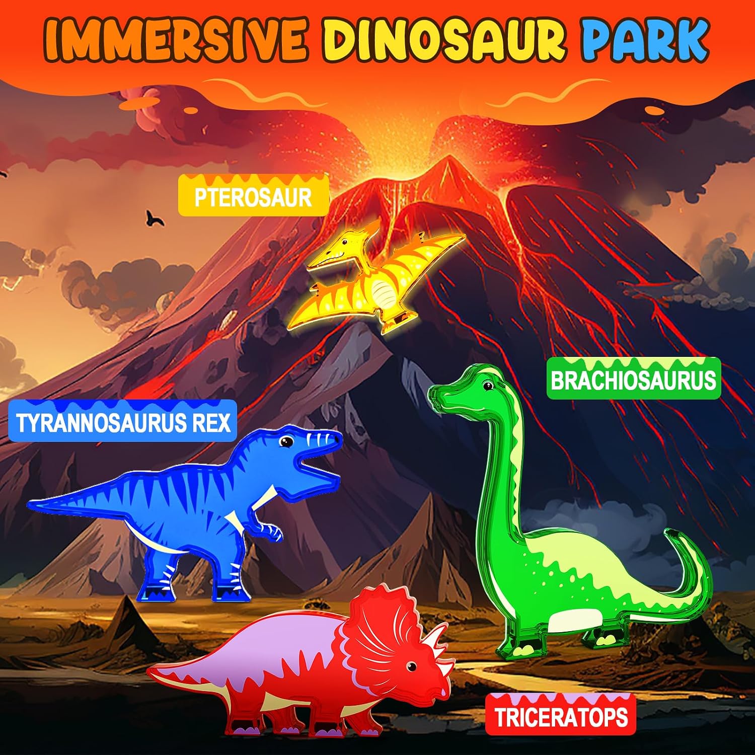 Detalle 2 de Coodoo Dinosaur Magnetic Tiles for Toddlers 🧩