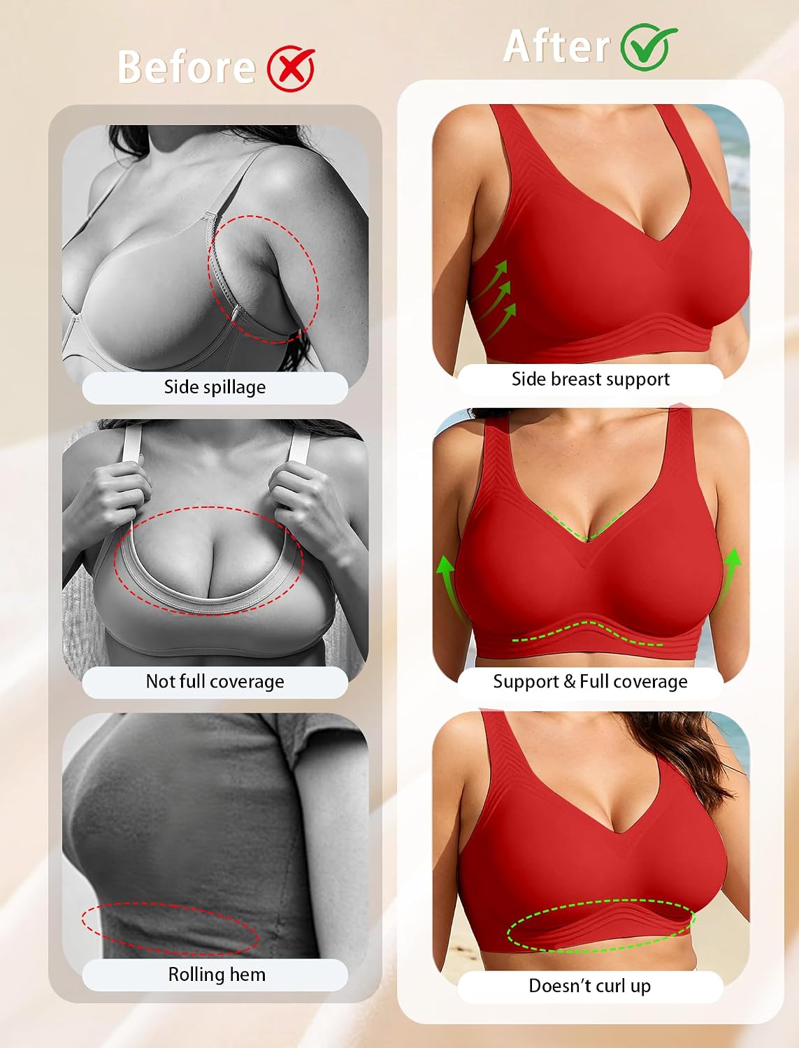 Thumbnail 4 de Soft Intention Jelly Wireless Bra: Seamless Push Up Full Coverage for Everyday Comfort