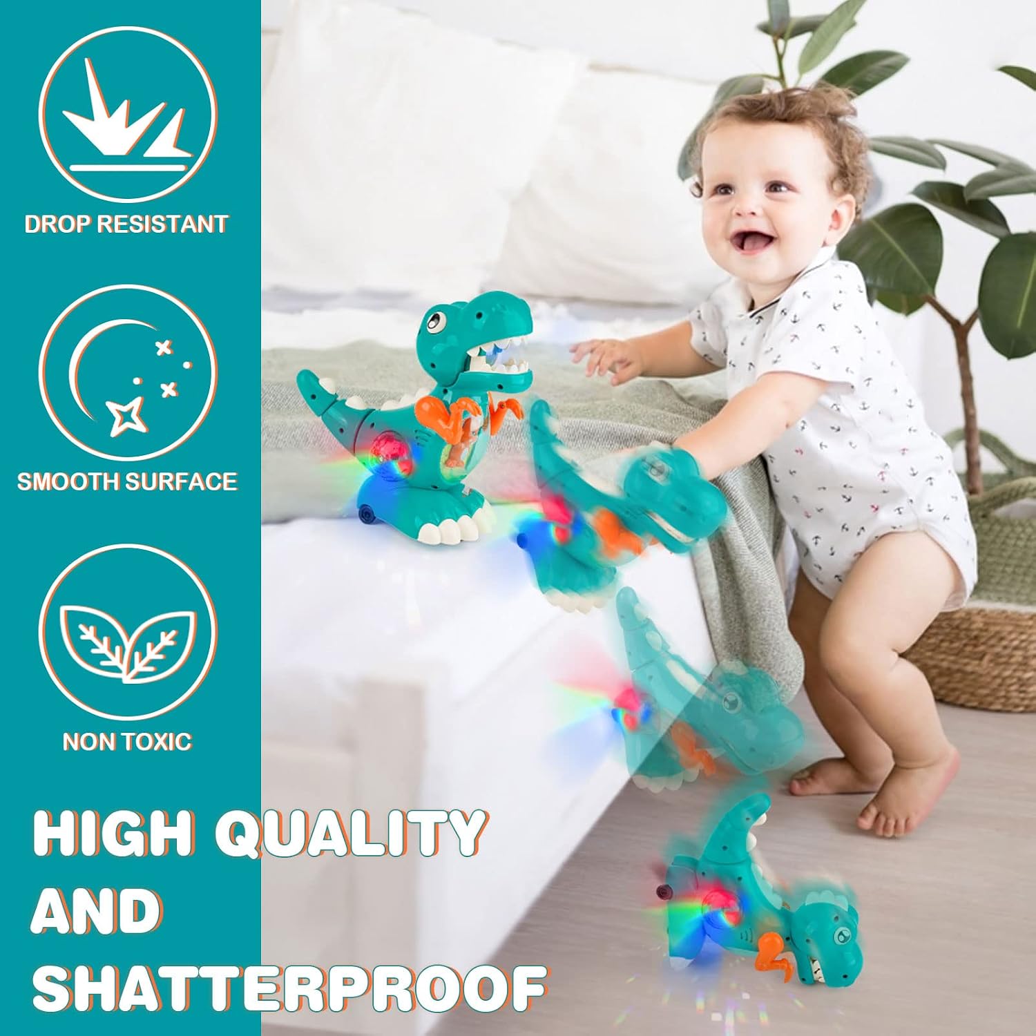 Detalle 2 de DINORUN Baby Toys Crawling Dinosaur 1pc
