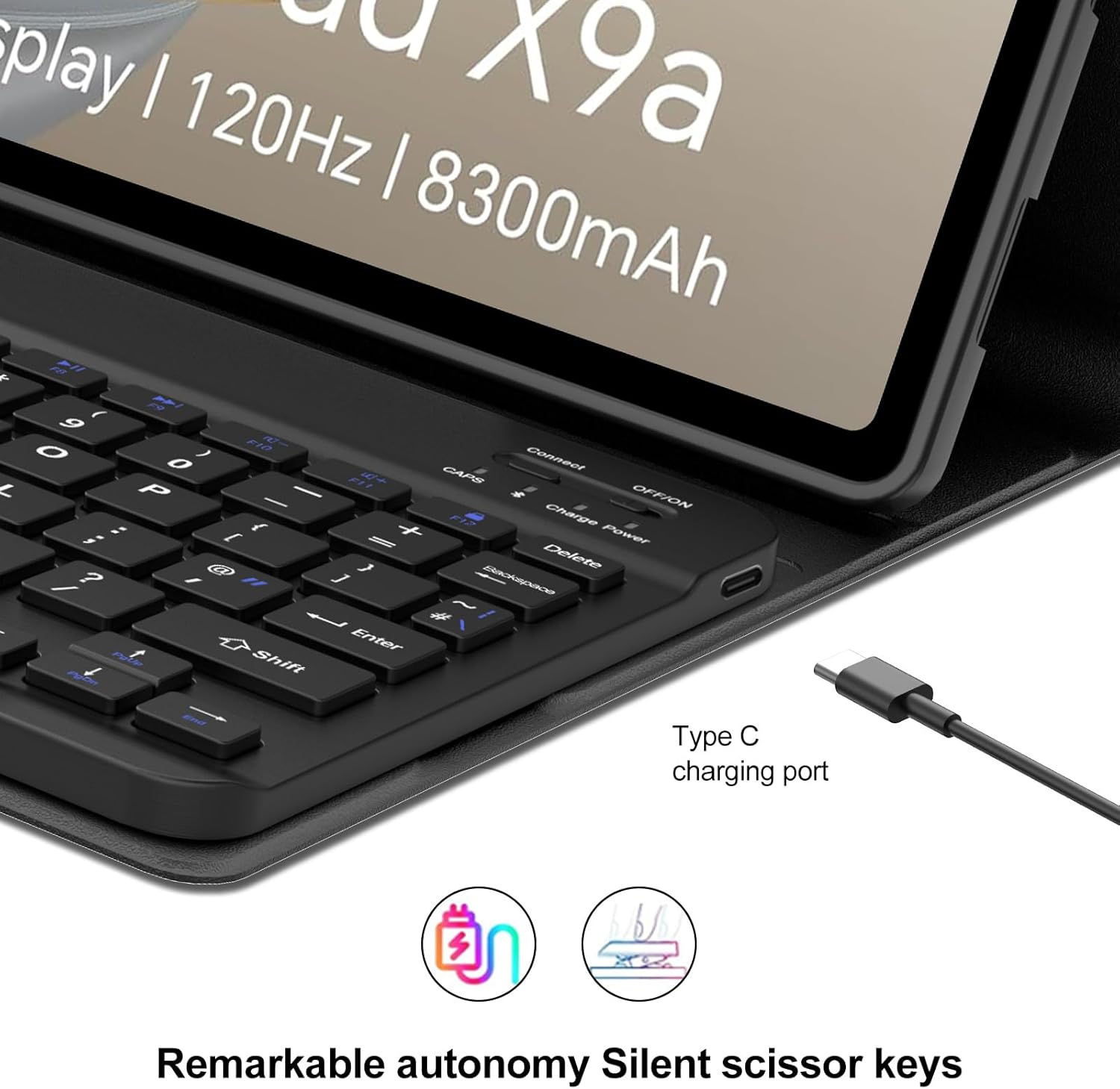 Thumbnail 4 de SENGBIRCH Keyboard Case for HONOR Pad X9a (11.5″, 2025) – Detachable Bluetooth Keyboard & Protective Cover
