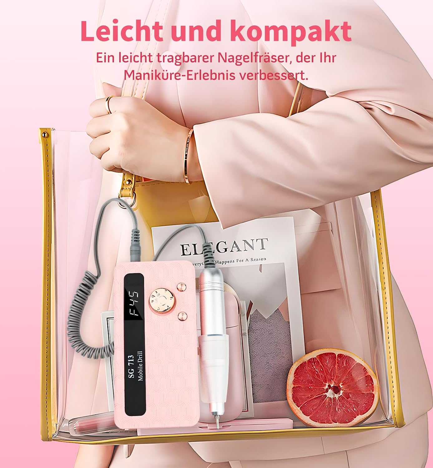 Detalle 2 de Ziweo Nagelfräser – Elektrische Nagelfeile 45000 U/min