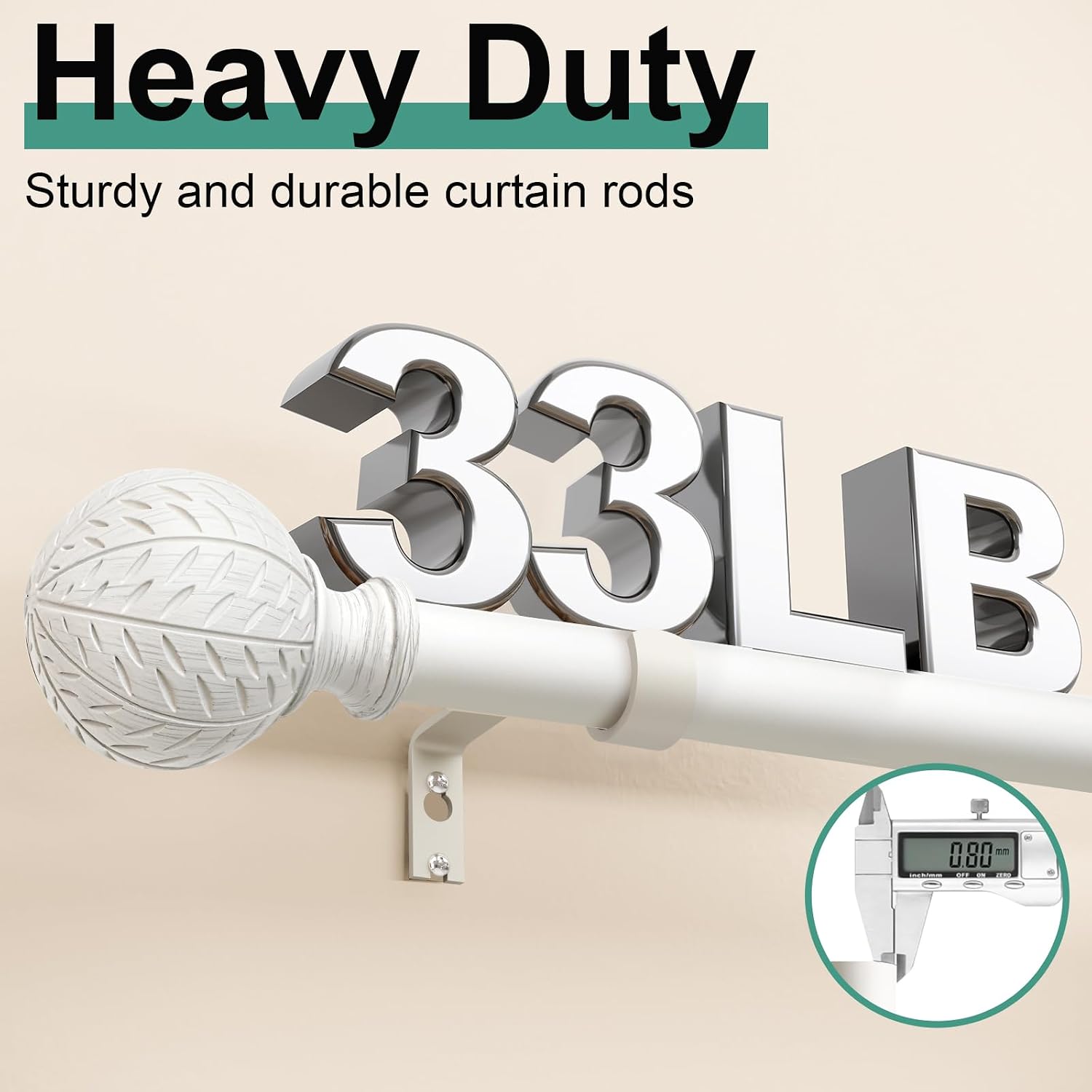 Detalle 2 de QDWIS Curtain Rod 1-Inch Diameter