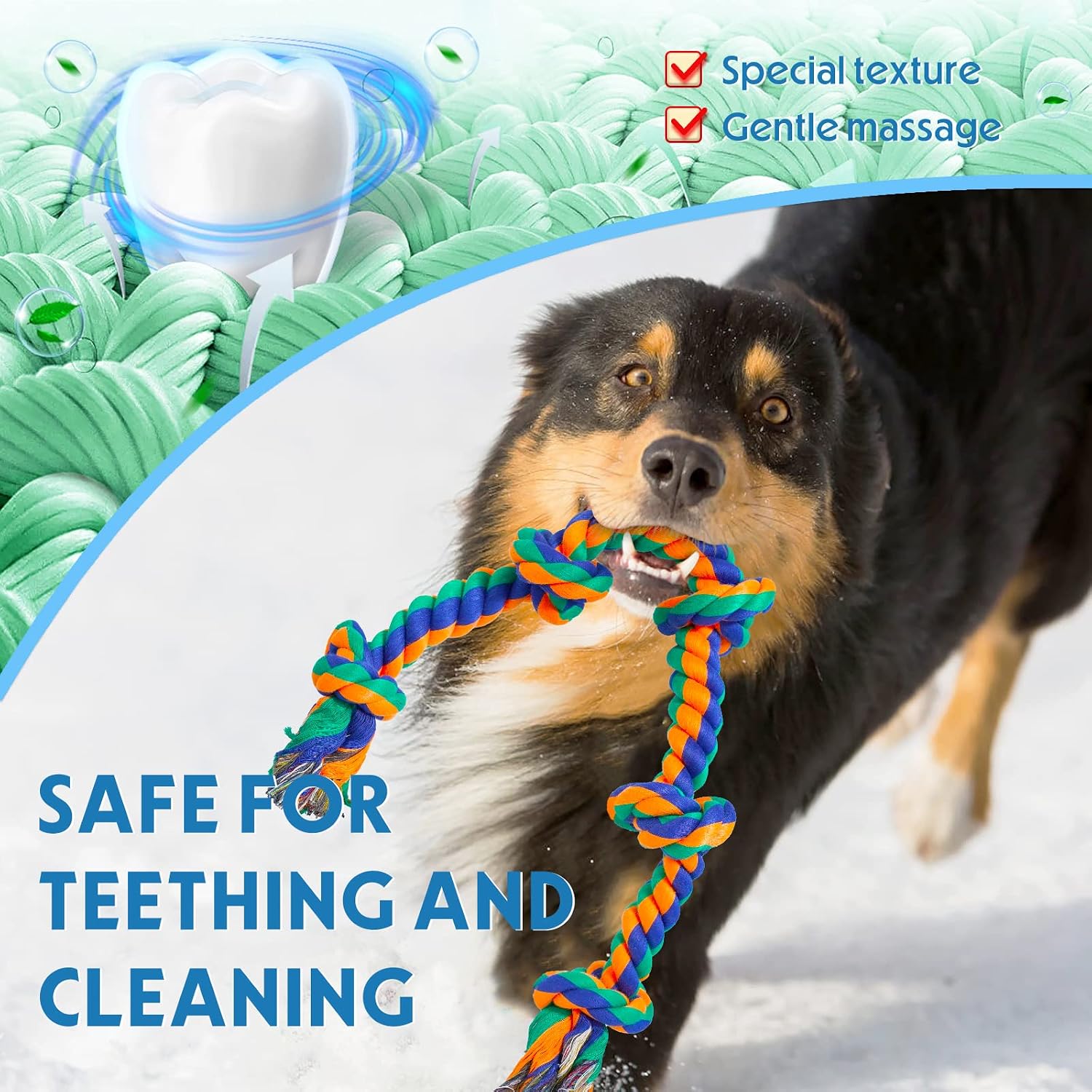 Thumbnail 4 de XL Indestructible Dog Toys for Aggressive Chewers – Large cotton rope chew toy for heavy chewers (2 pack)