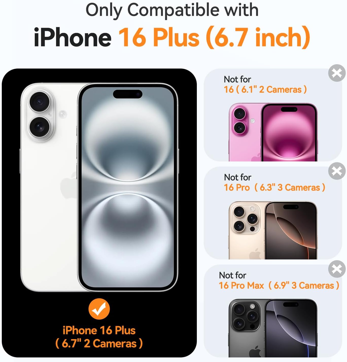 Detalle 2 de CANSHN Magnetic iPhone 16 Plus case 6.7"