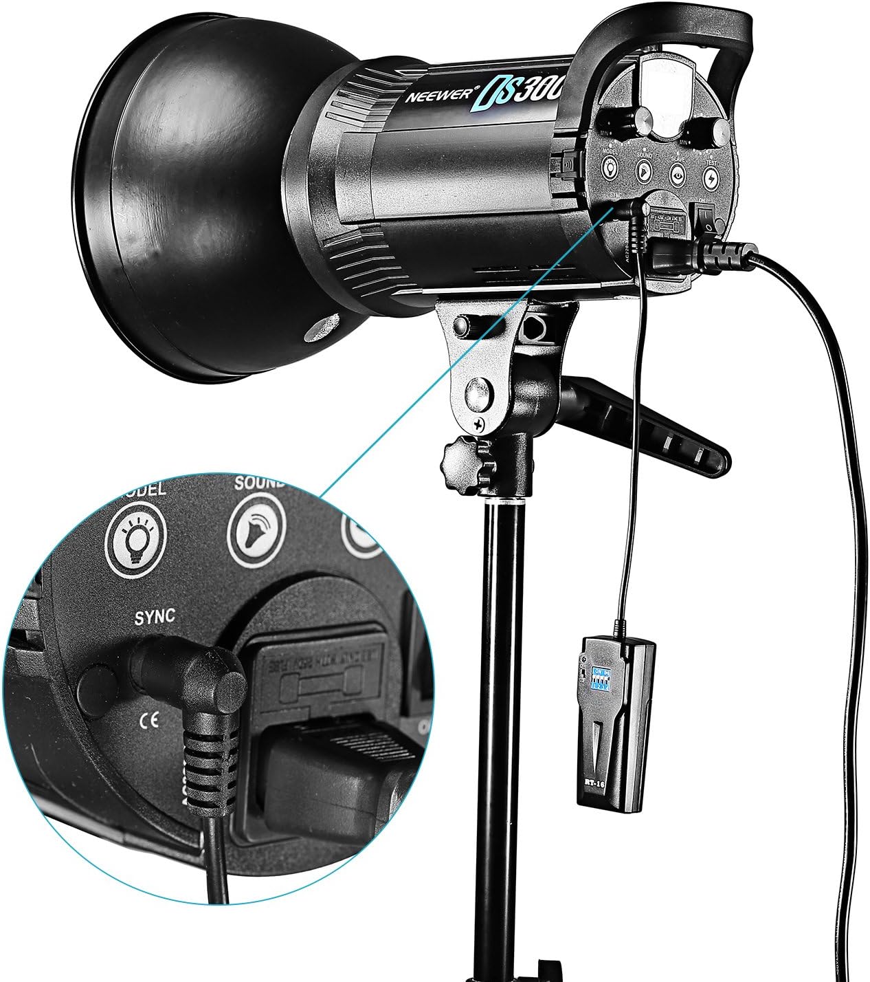 Detalle 2 de Neewer RT-16 : déclencheur de flash studio sans fil 16 canaux