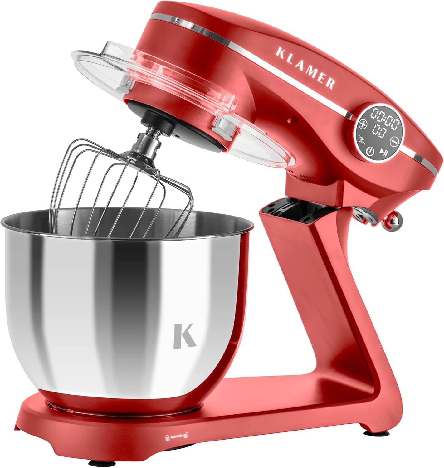 Thumbnail 3 de KLAMER Küchenmaschine 1800W – Knetmaschine für Brotteig mit 6-Liter-Edelstahl-Schüssel, Planetenrührwerk & Timer