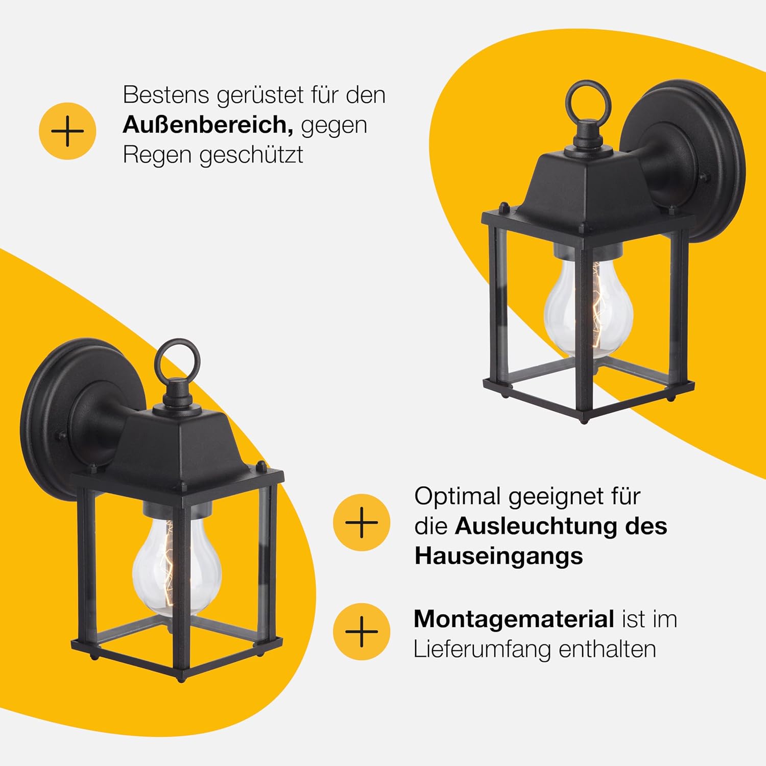 Detalle 2 de Brilliant Lampada per esterni IP23 nero 🌧