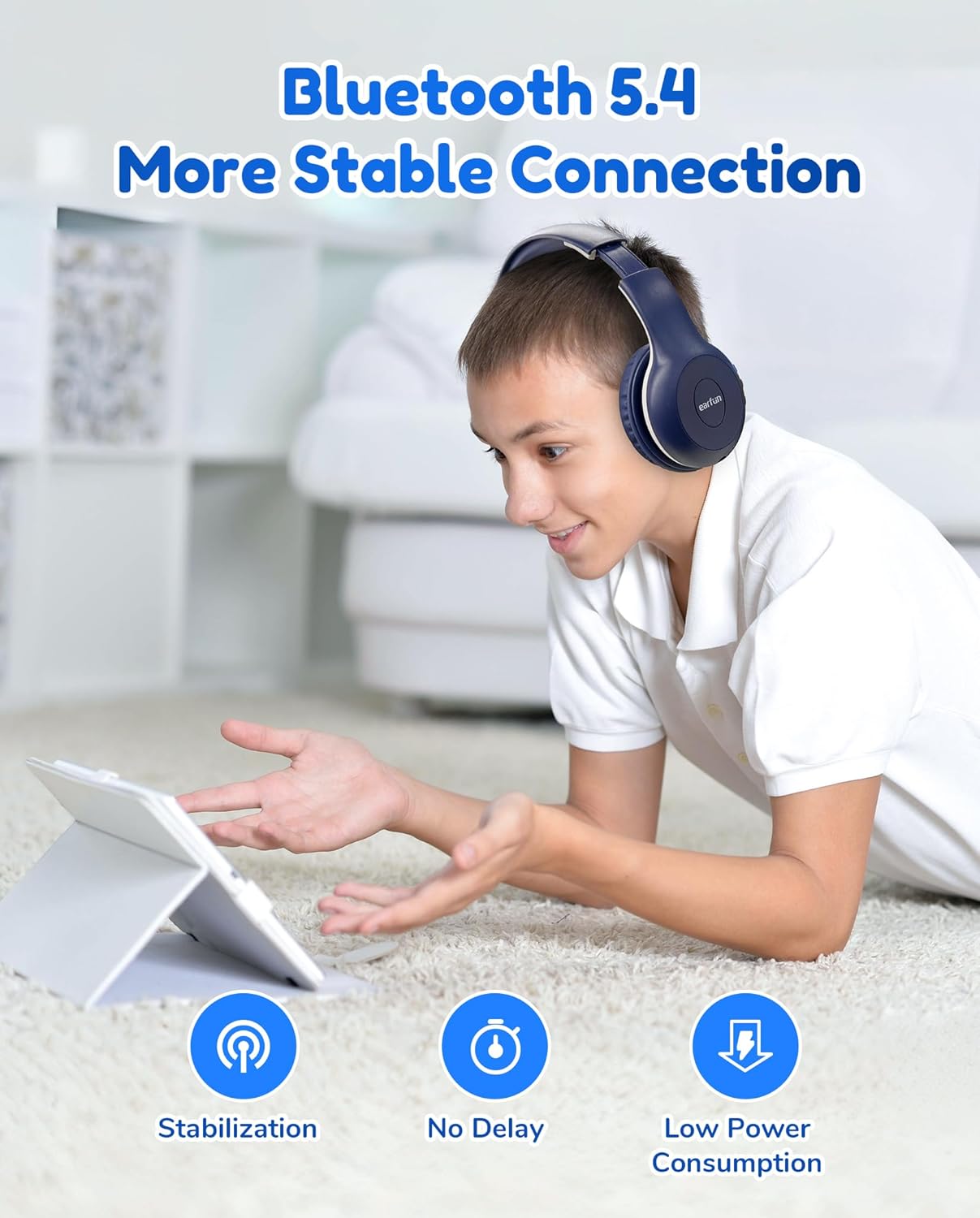 Thumbnail 4 de EarFun Kinder-Kopfhörer Bluetooth 40 Std Akku