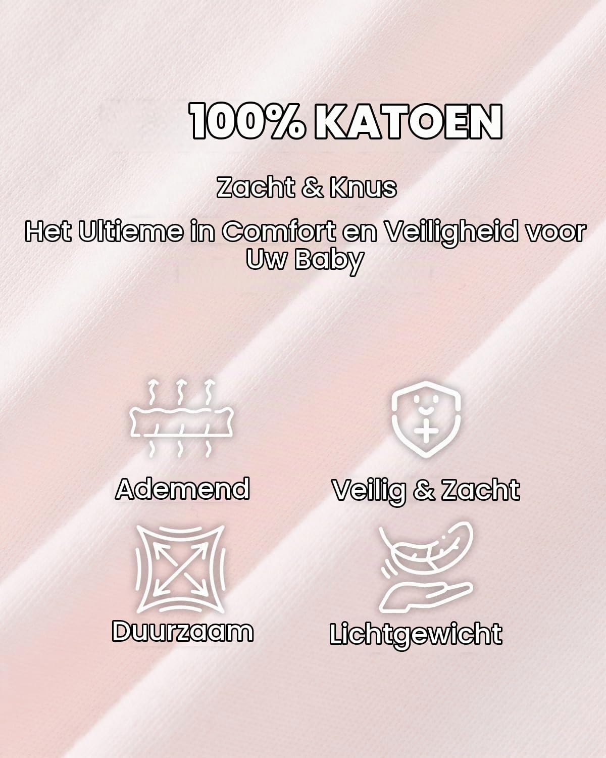 Detalle de JiAmy babyrompers, set van 3 katoenen boxpakjes met lange mouwen en voetjes