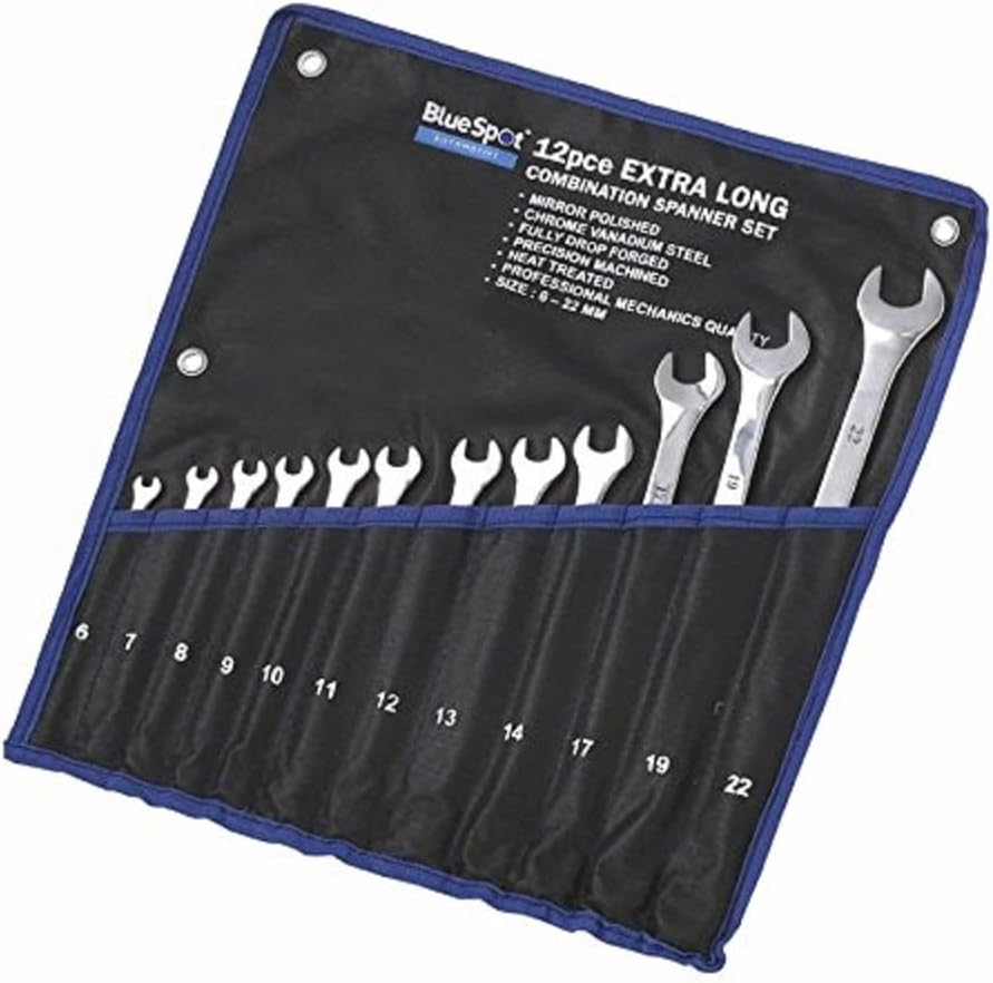 Blue Spot Tools 04124 Extra Long Spanner Set 12-Piece