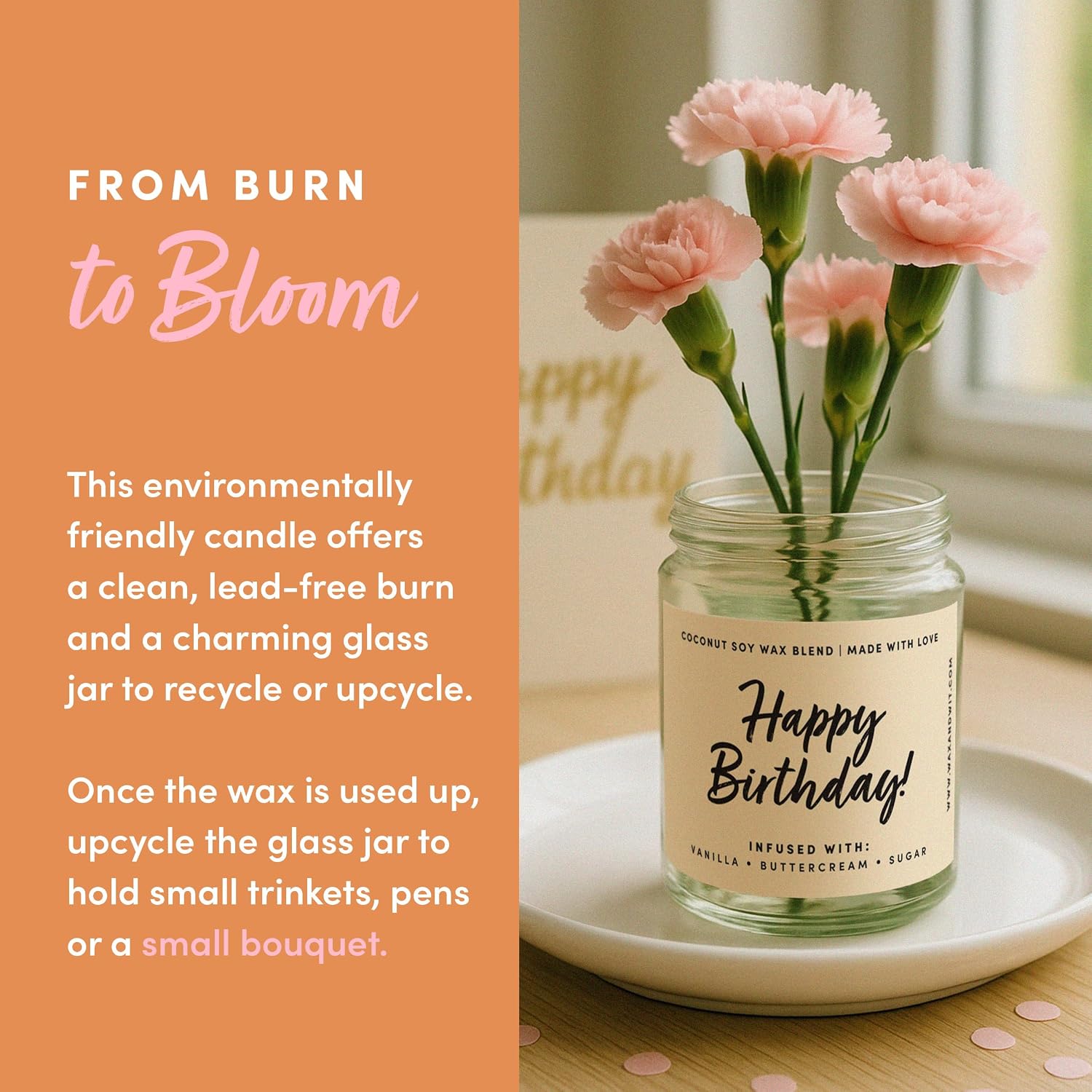 Thumbnail 6 de Happy Birthday Candle for Women by WAX & WIT — Vanilla Buttercream Cake Soy Candle, 9oz
