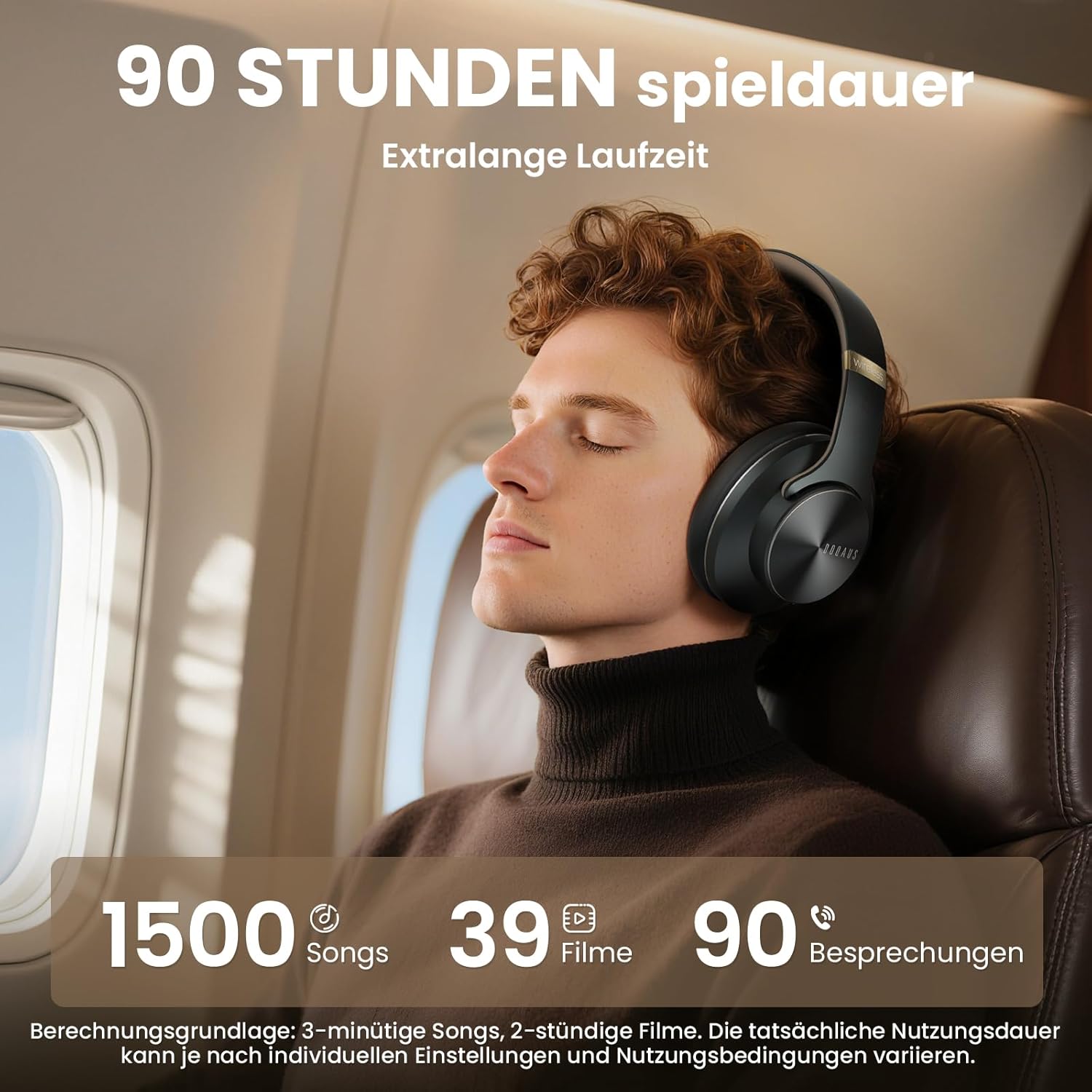 Detalle 2 de DOQAUS Bluetooth Kopfhörer Over Ear 90 Std Laufzeit
