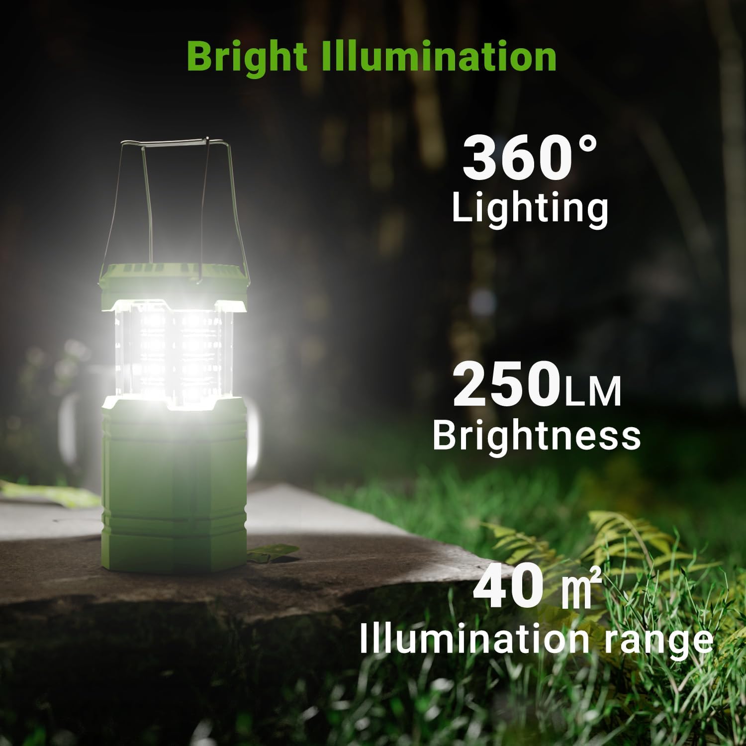 Thumbnail 1 de LED Solar Camping Light, Wind-Up Lantern with 3000mAh Battery – Versatile 3-in-1 Outdoor Light