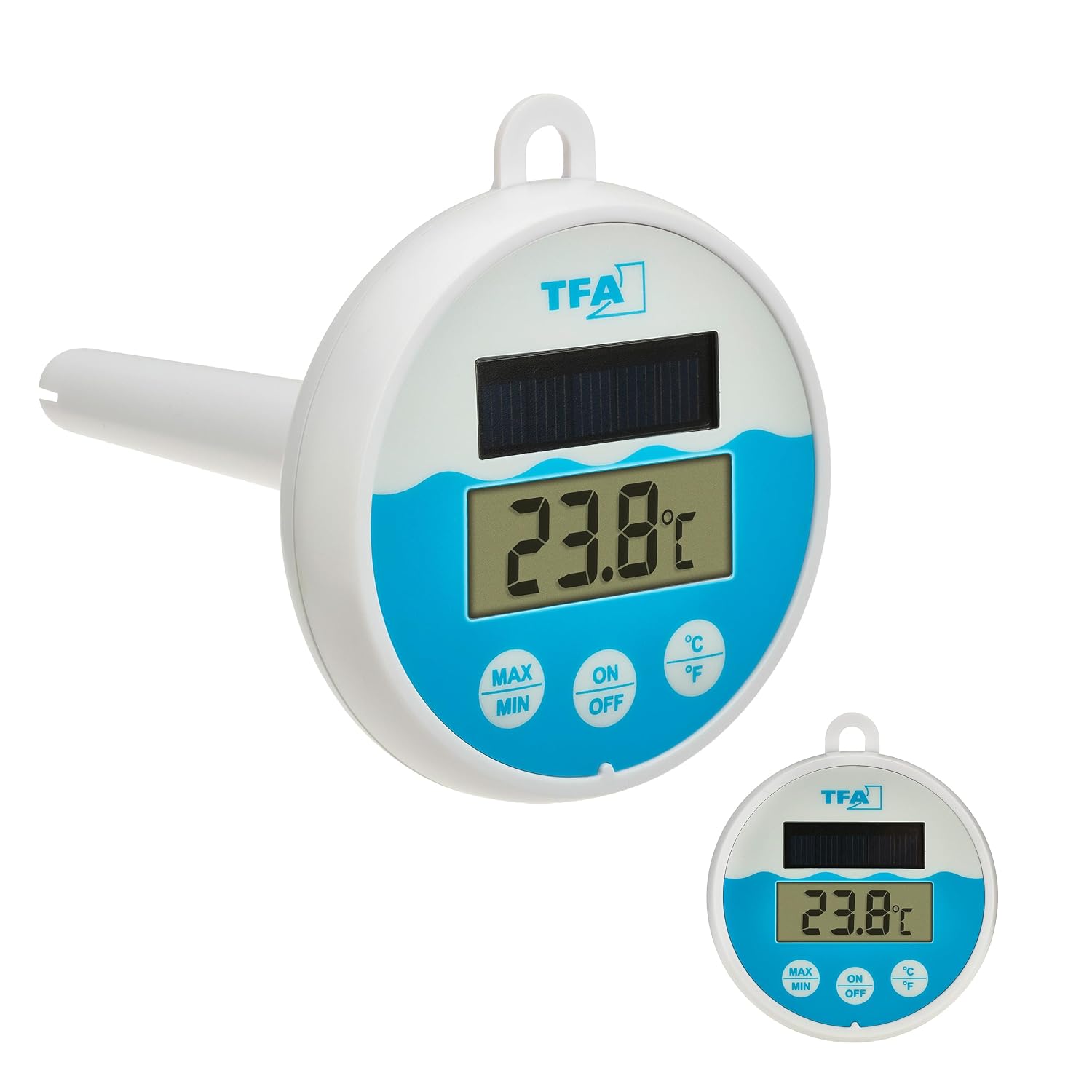 Detalle de TFA Dostmann Termometro piscina solare 30.1068