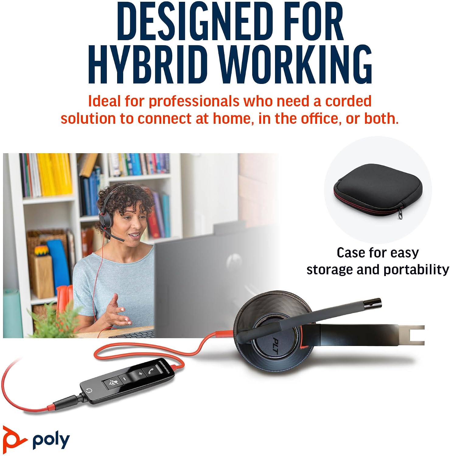 Detalle 2 de Poly Blackwire 5210 Wired Headset, Single-Ear with USB-C and Noise-Cancelling Mic