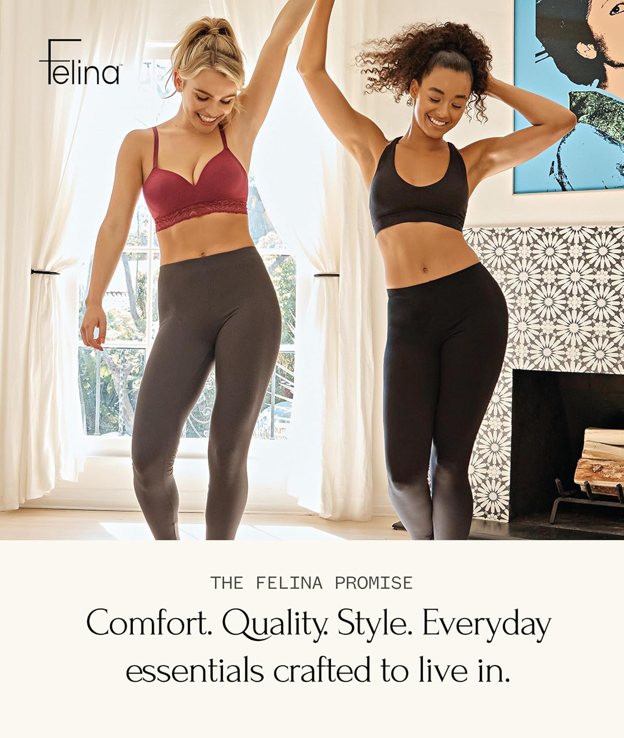 Thumbnail 5 de Felina Velvety Soft Lightweight Leggings 2 Pack – From Office to Studio