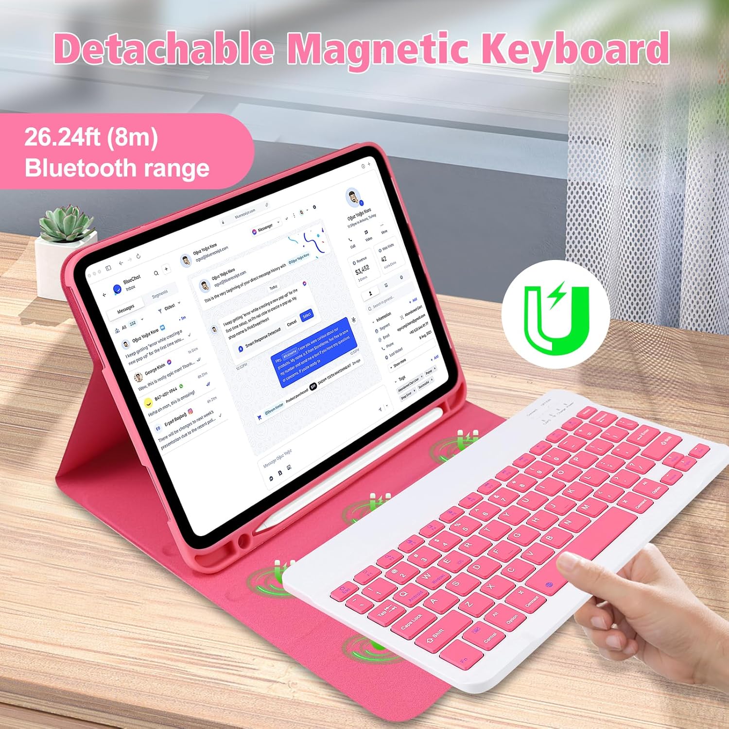 Thumbnail 5 de AGARELE iPad Keyboard Case A16 11th Gen Pink