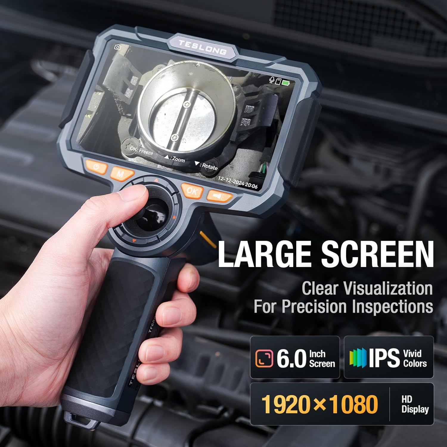Thumbnail 2 de Teslong 360 Articulating Inspection Camera with 6-inch Monitor (TF600) for HD Steerable Borescope Inspections