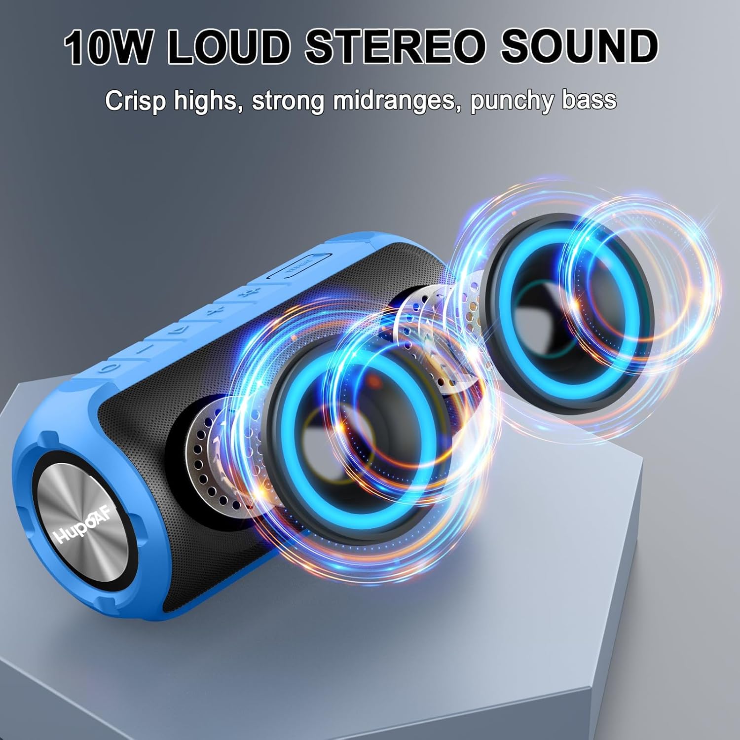 Thumbnail 2 de Hupoaf Bluetooth Speaker (IPX7) with 6D Loud Sound, RGB Lights, and 12H Playtime