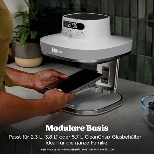 Thumbnail 4 de Ninja CRISPi PRO XL Glas-Heißluftfritteuse (Air-Fryer) Weiß AS090EUWH – 5,7 L, PFAS-frei