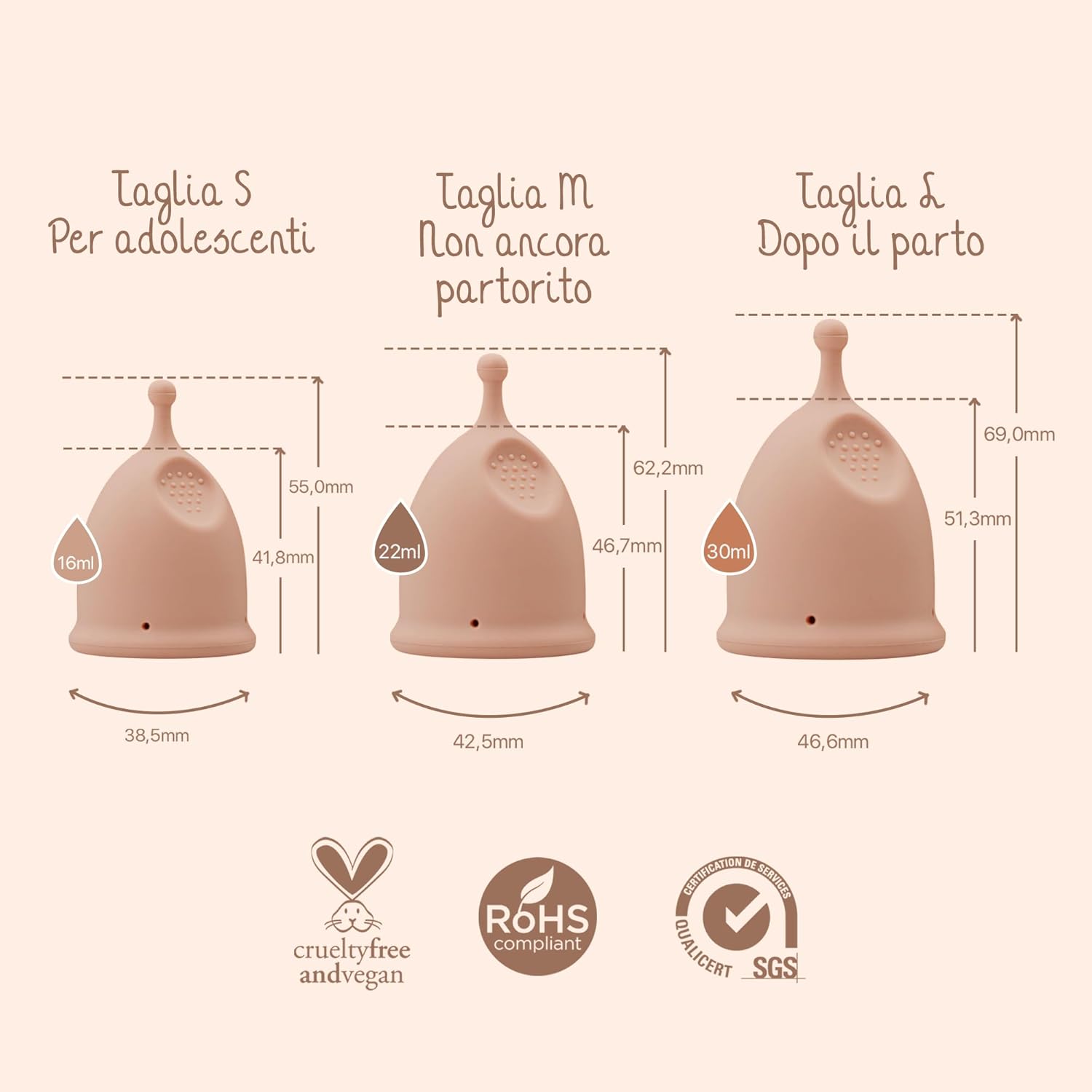 Thumbnail 4 de Bamboozy Coppetta mestruale riutilizzabile con sterilizzatore (L) in silicone medico, senza plastica e BPA