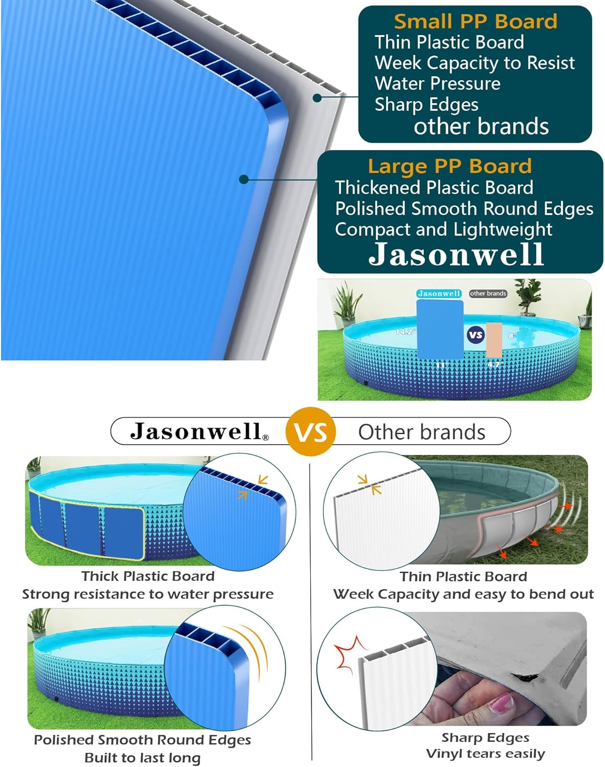 Thumbnail 2 de Jasonwell Foldable Dog Pool 63-Inch