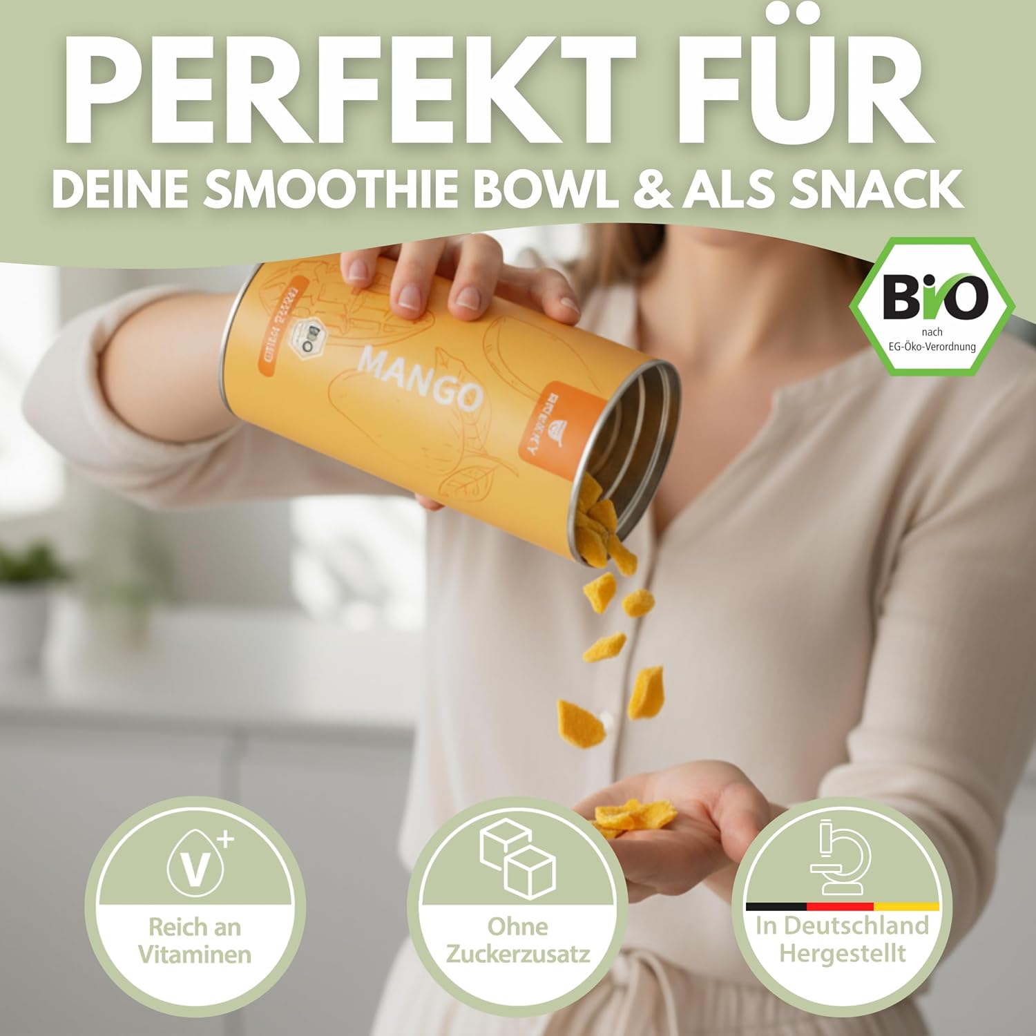 Thumbnail 2 de BREKKY Gefriergetrocknete Mango BIO