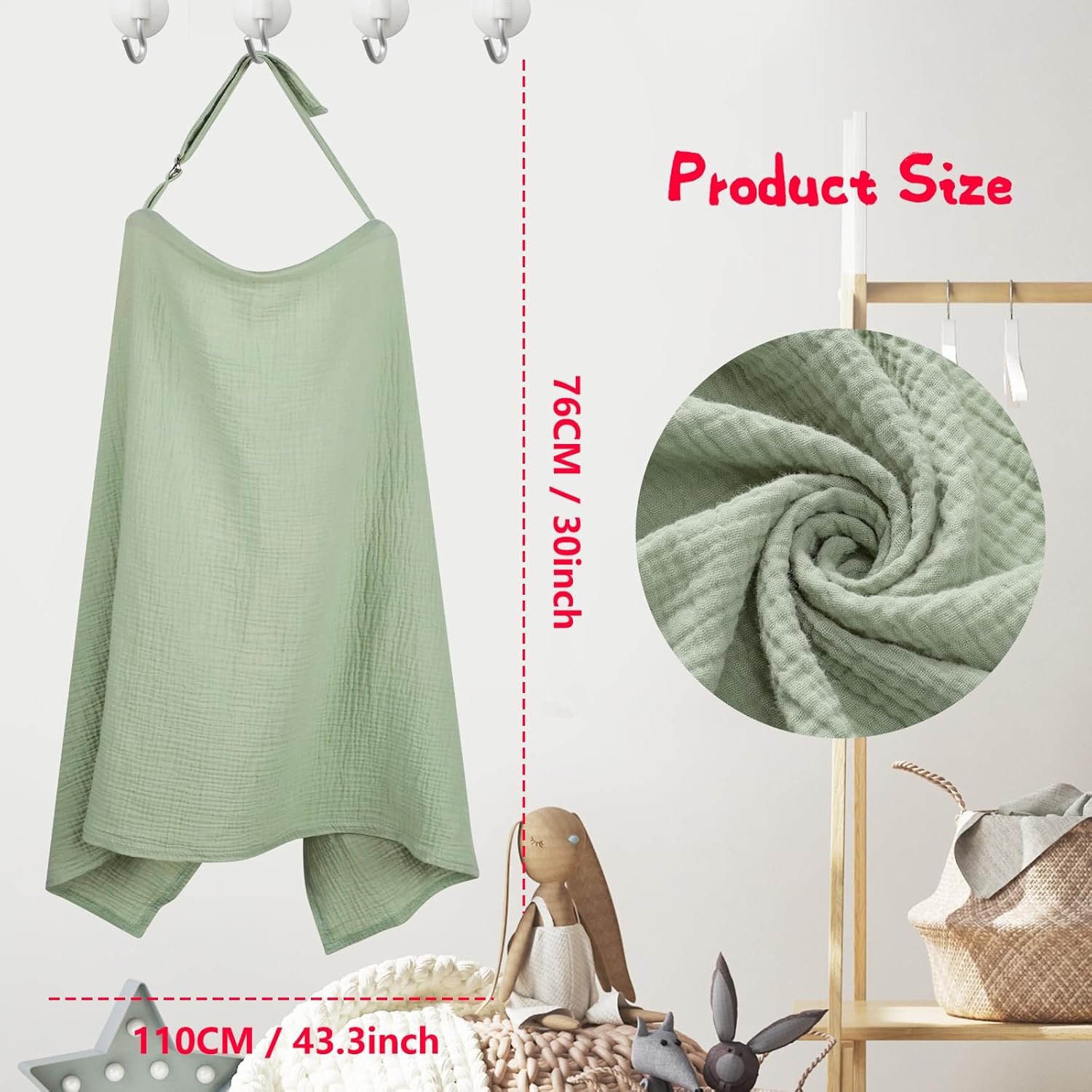 Thumbnail 5 de Cozary Copertura Allattamento 76x110 Verde