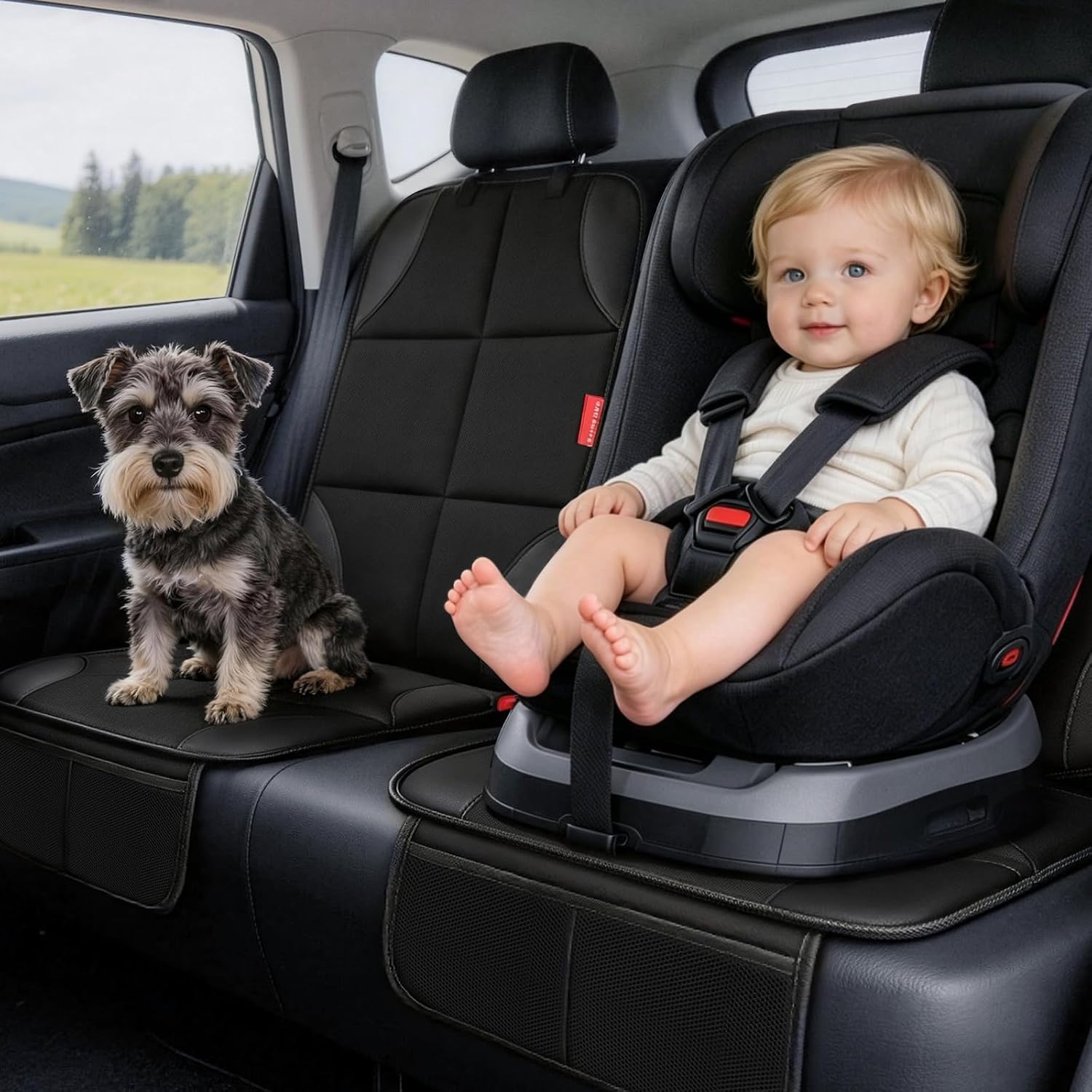 Detalle 2 de dre drive Car Seat Protector, 600D Waterproof Fabric, Non-Slip Backing