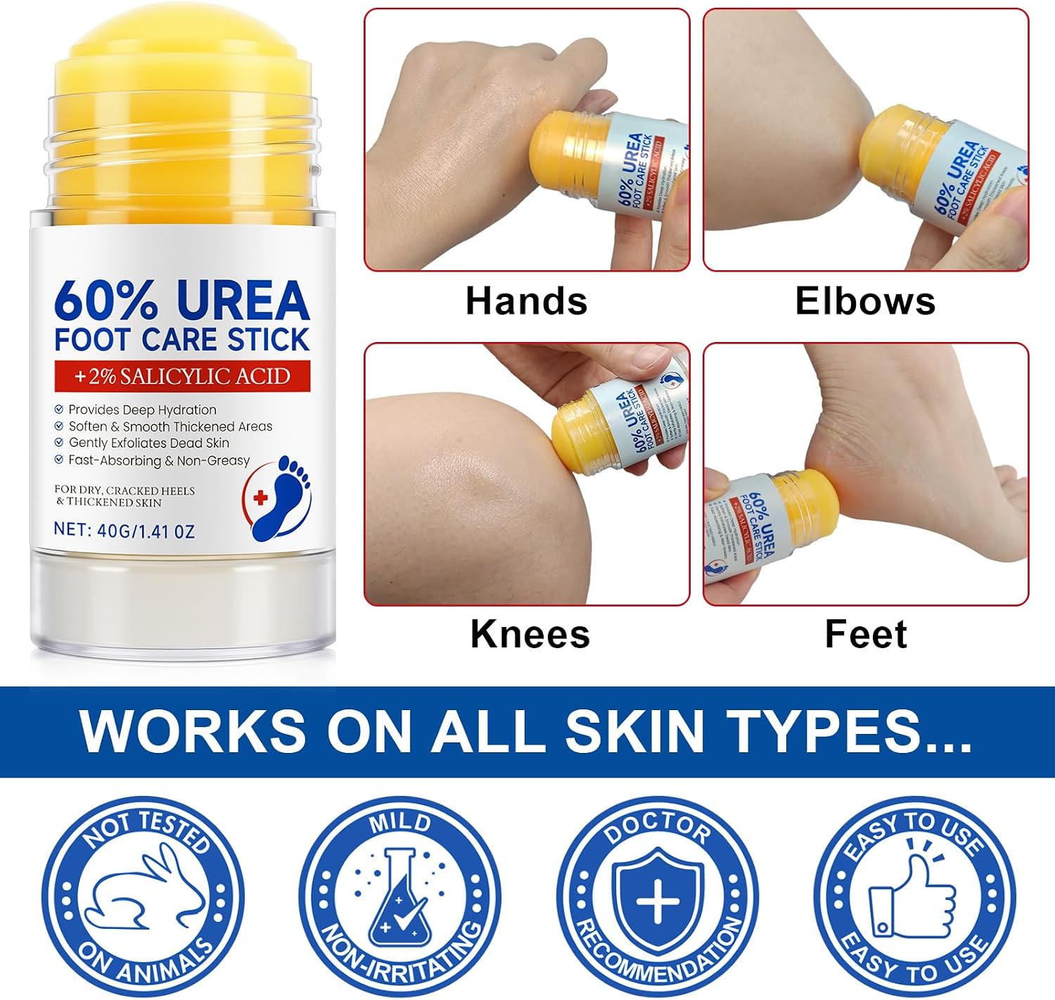 Thumbnail 5 de Urea 60% Crema Piedi 40 g — Idratazione profonda per piedi morbidi 🦶