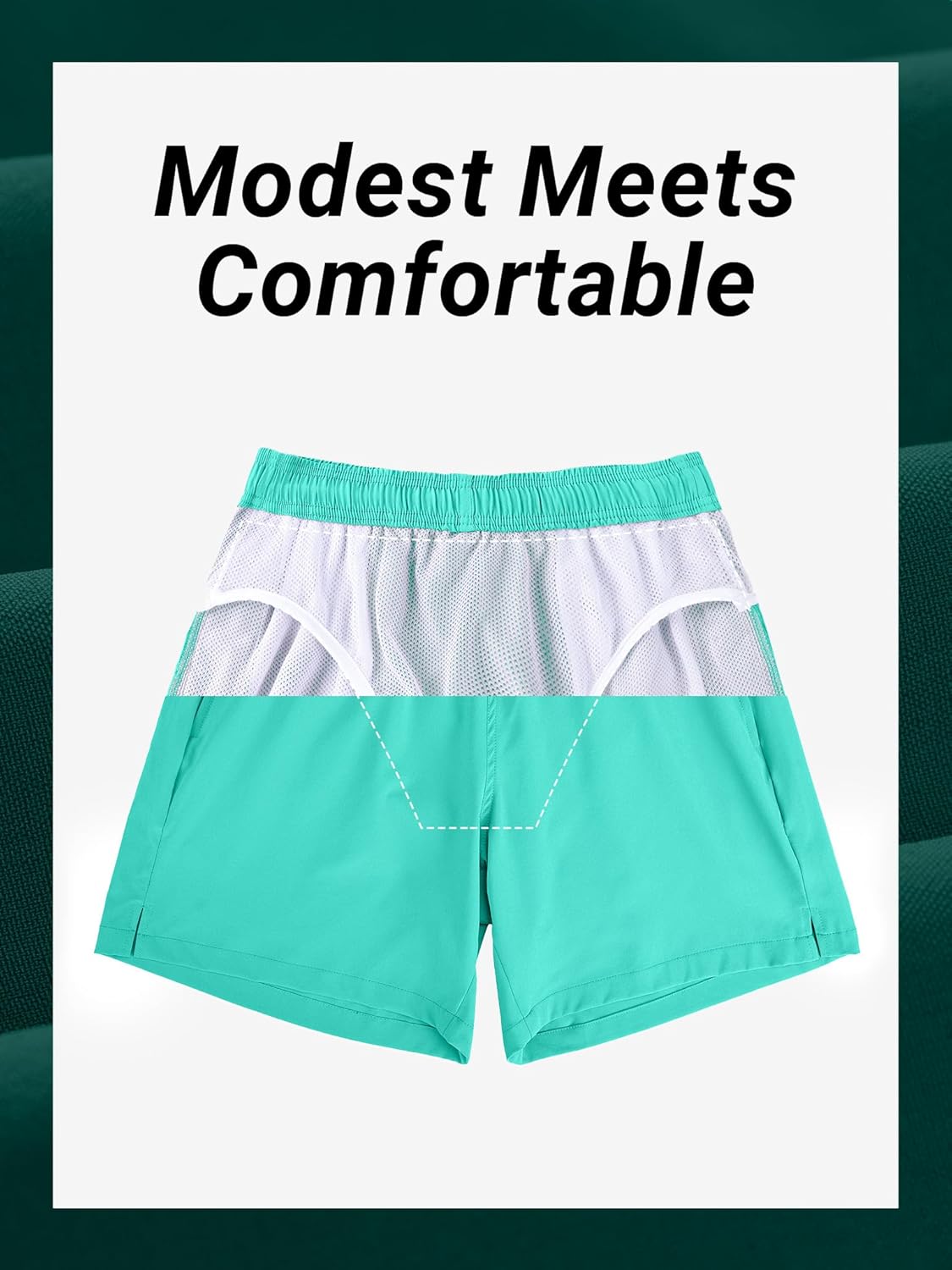 Thumbnail 3 de Arcweg Badehose Herren mit Reißverschlusstasche – atmungsaktiv, wasserabweisend und elastisch