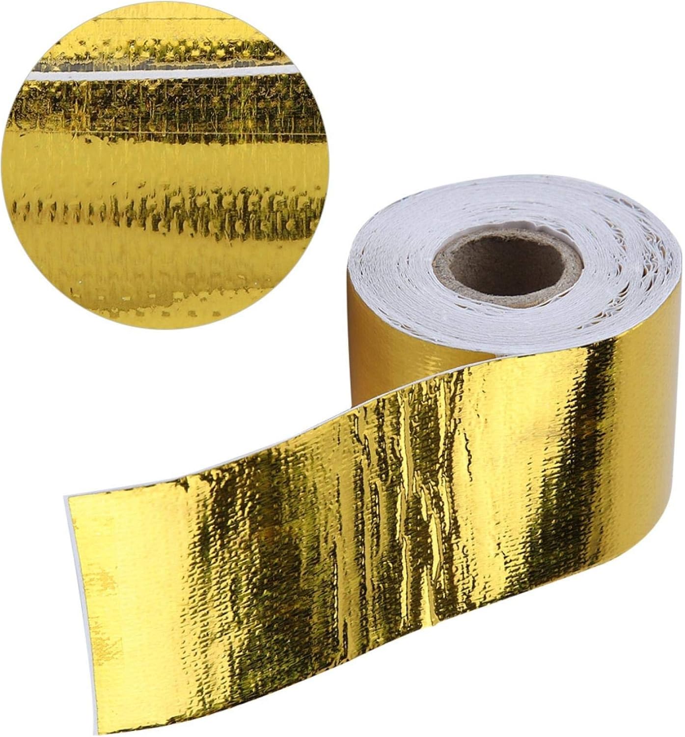 Detalle 2 de Fydun värmereflekterande tejp, självhäftande aluminiumfolie, guld 10 m x 5 cm