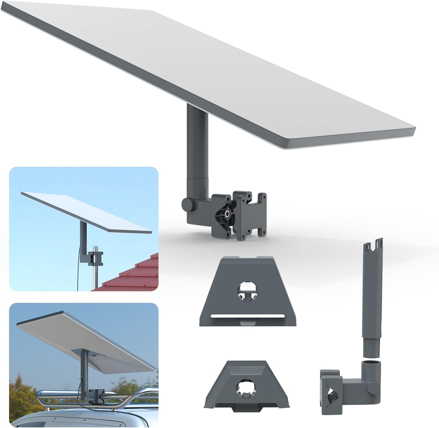 Detalle de HOLACA Upgraded RV Ladder Mount for Starlink Gen 3/2 (Adjustable RV/ladder roof support)
