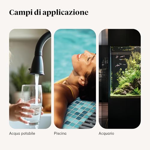 Detalle 1 de Test acqua potabile 18 in 1 - Kit analisi acqua potabile con 25 strisce, Trignostics