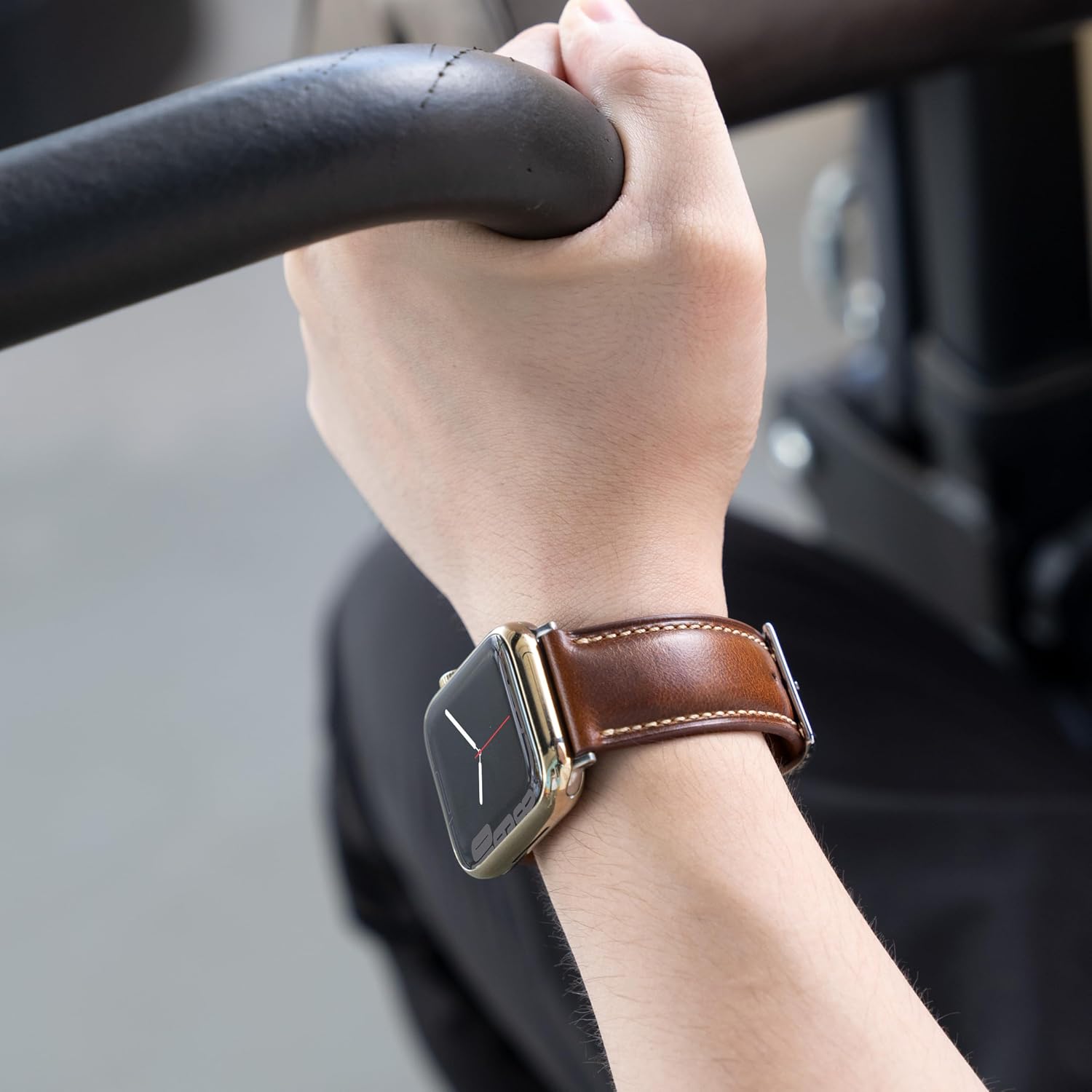 Detalle de Gomvadr Apple Watch leather band, 45mm