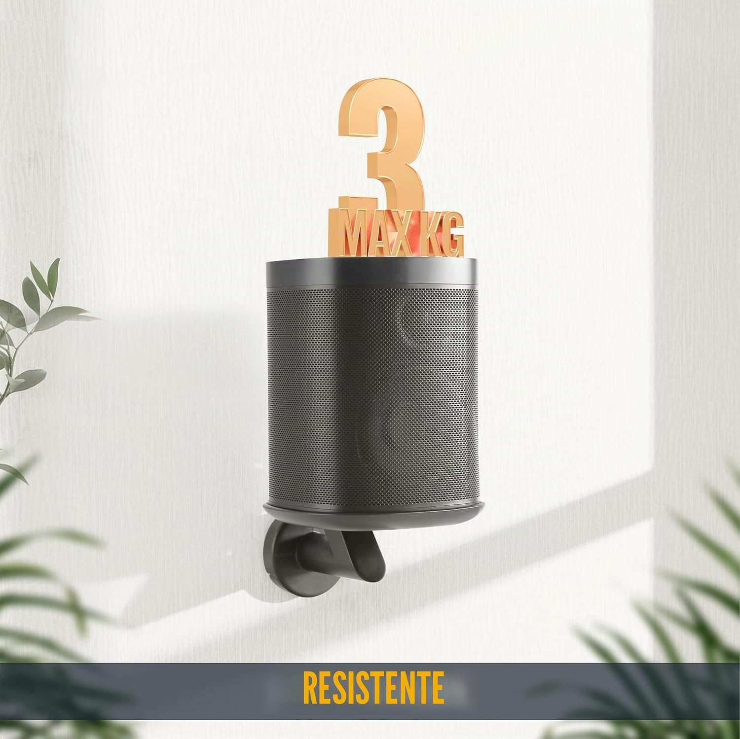 Detalle de RICOO LH054 Supporto da parete per altoparlanti Sonos Play 1 / One (SL) – fissaggio stabile, design essenziale