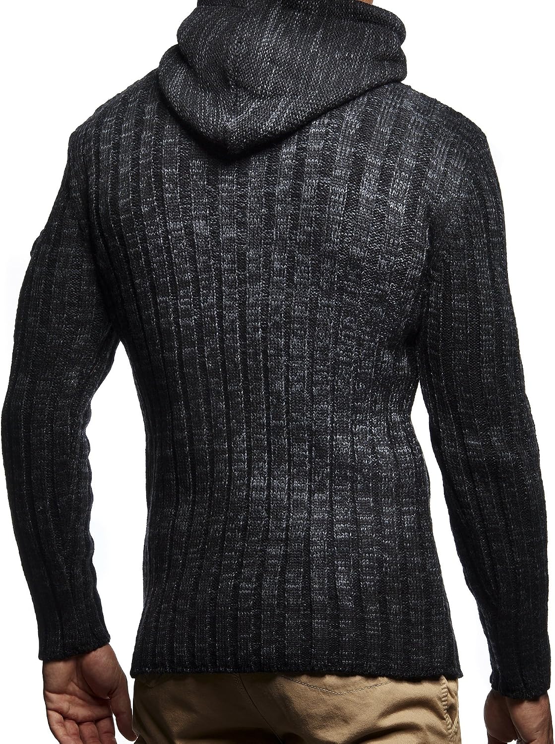 Thumbnail 2 de Leif Nelson LN-5400 Maglione con Cappuccio da Uomo in Maglia