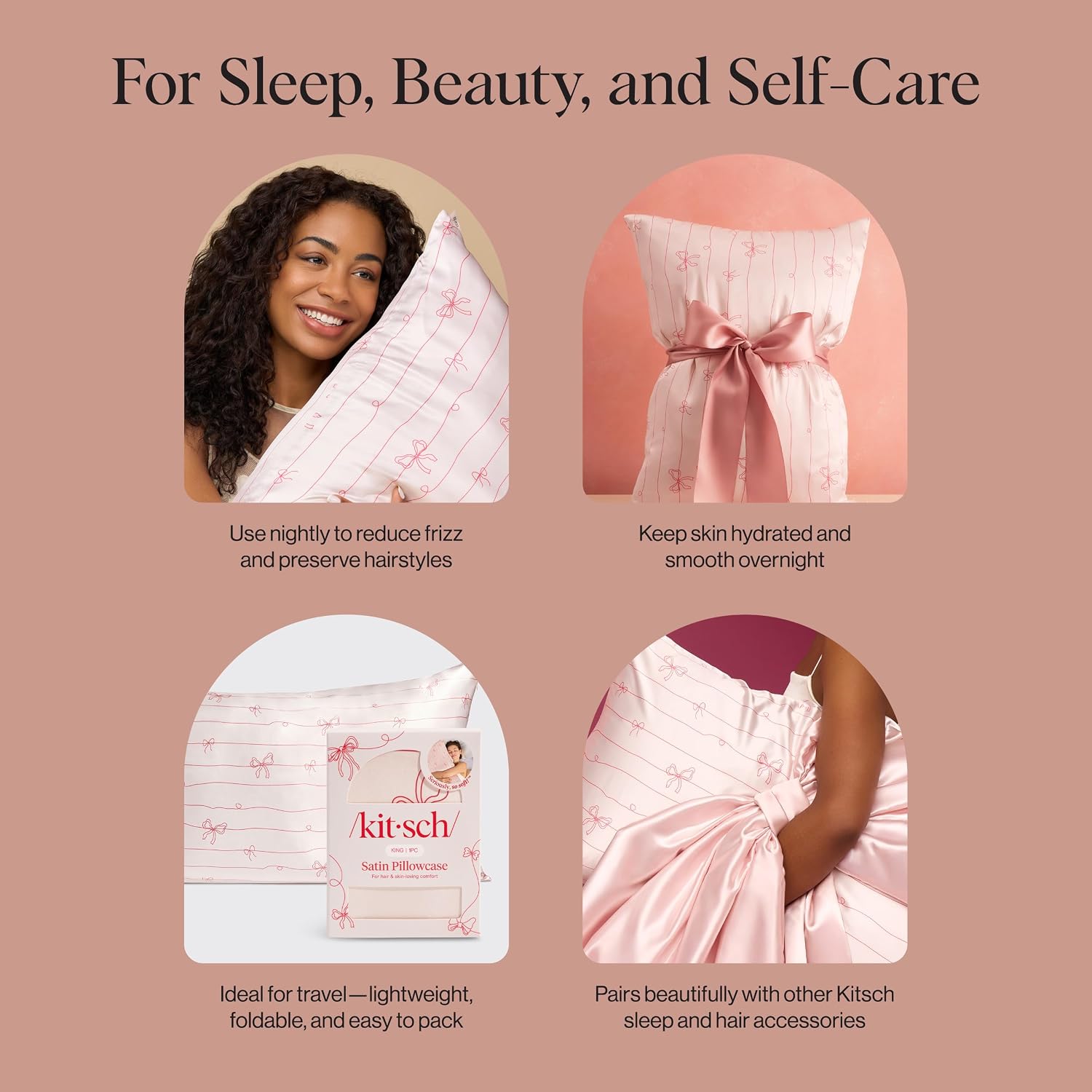 Thumbnail 6 de Kitsch Satin Pillowcase 19x36 zipper