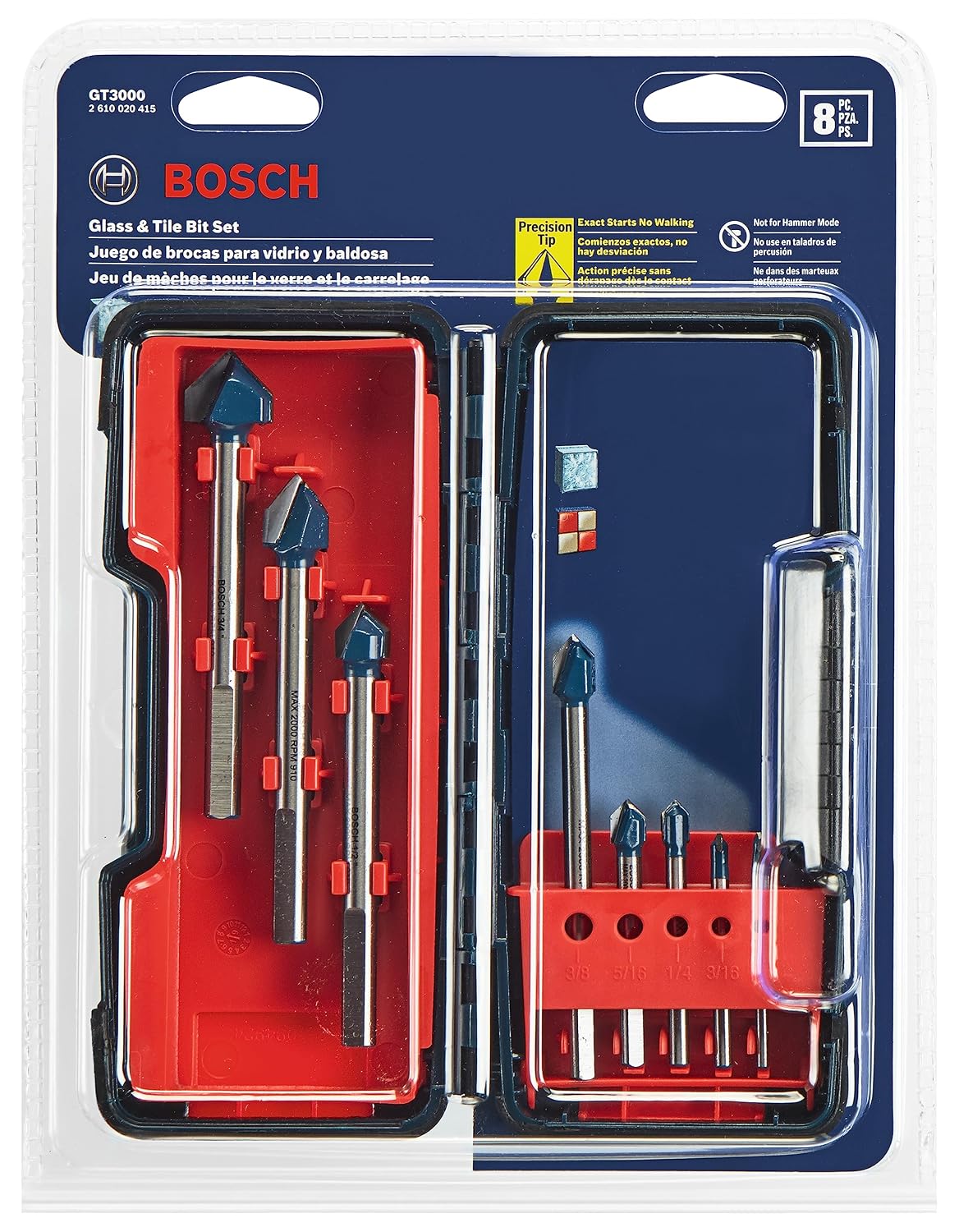 Thumbnail 1 de Bosch Glass and Tile Bit Set GT3000