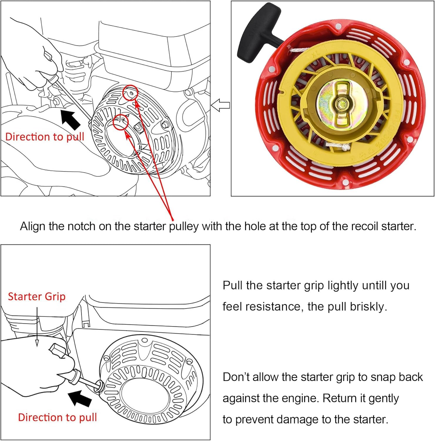 Detalle de Strongthium GX160/GX200 Pull Start Recoil Starter Assembly