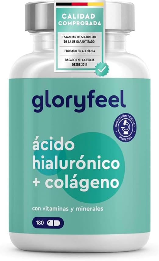 Detalle de Colágeno + Ácido Hialurónico + Vitamina C - 180 cápsulas