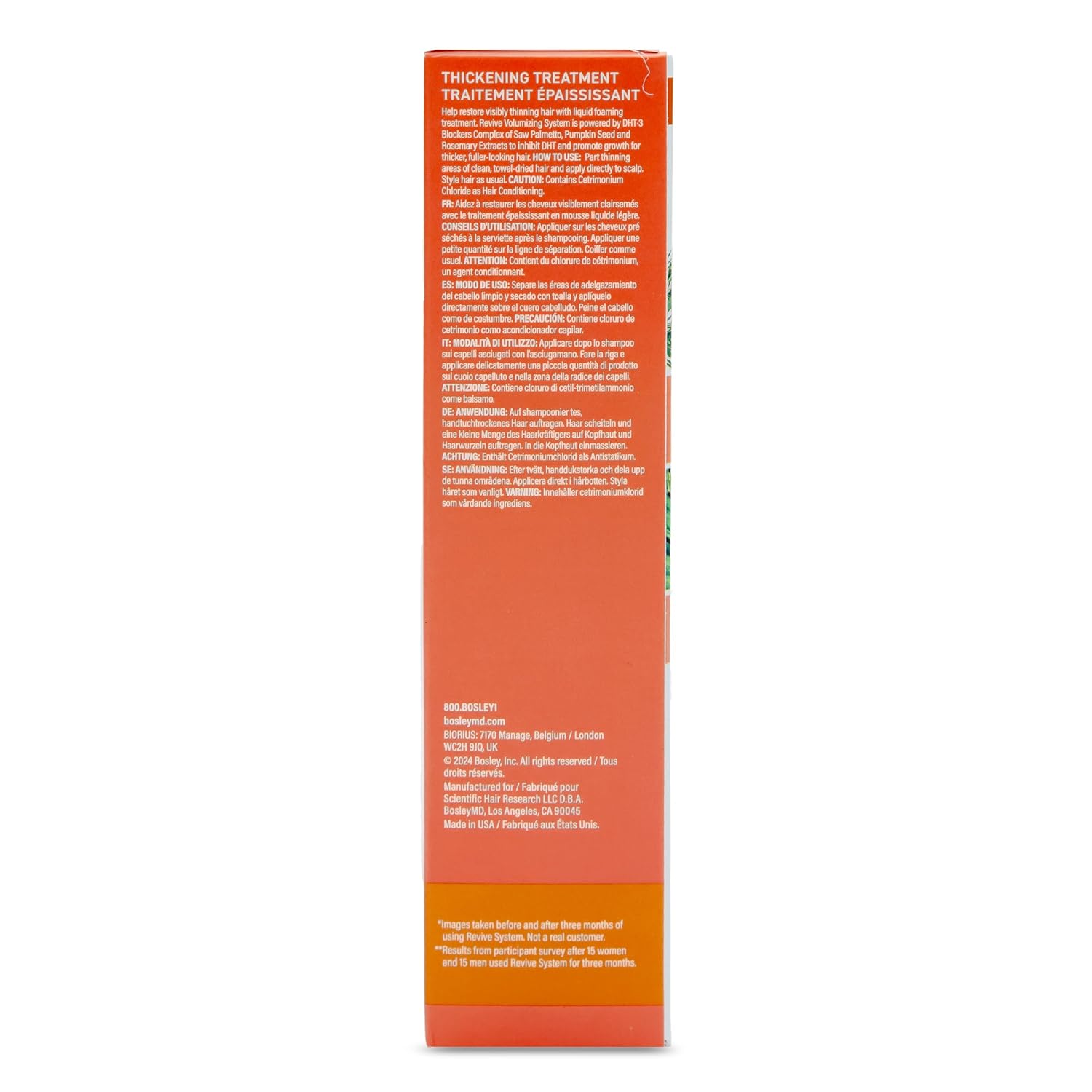 Detalle de BosleyMD BosRevive BP-BRST001 Hair Care Kit for Thinning, Color-Treated Hair