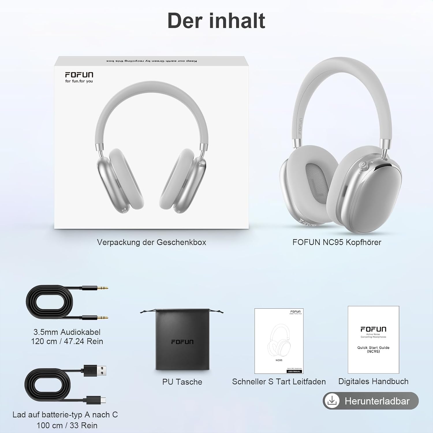 Thumbnail 6 de FOFUN NC95 65H ANC Headphones
