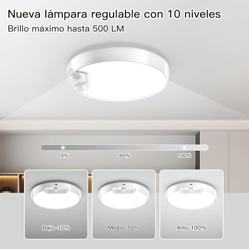 Thumbnail 8 de Homelist Plafón LED recargable para techo con sensor de movimiento y mando a distancia (8000 mAh)