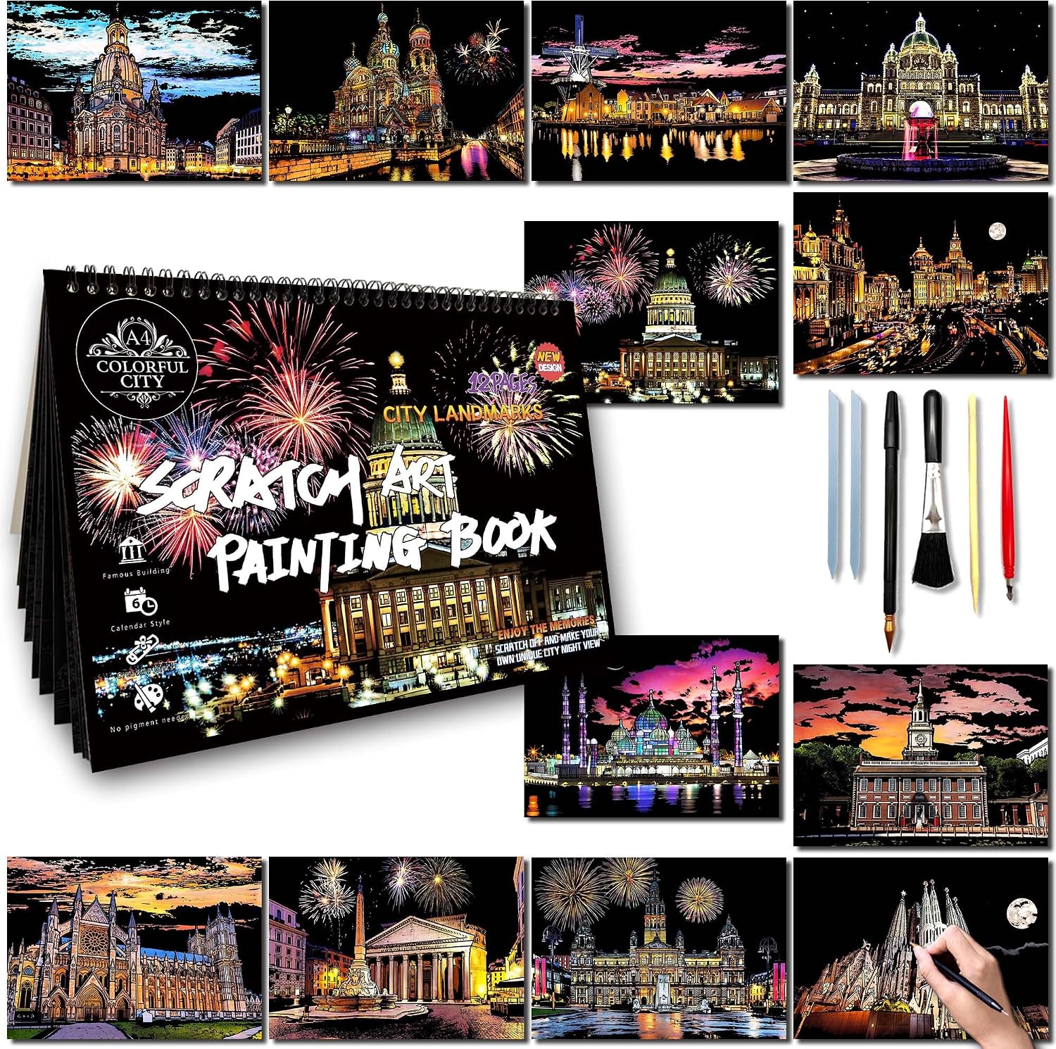 Thumbnail 6 de DESINIK Scratch Art Set, A4