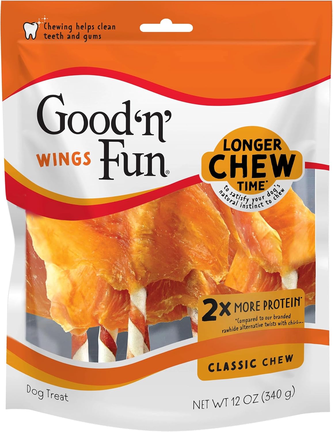 Detalle de GOOD 'N' FUN Wings Long-Lasting Dog Treats with Real Protein (12 oz)