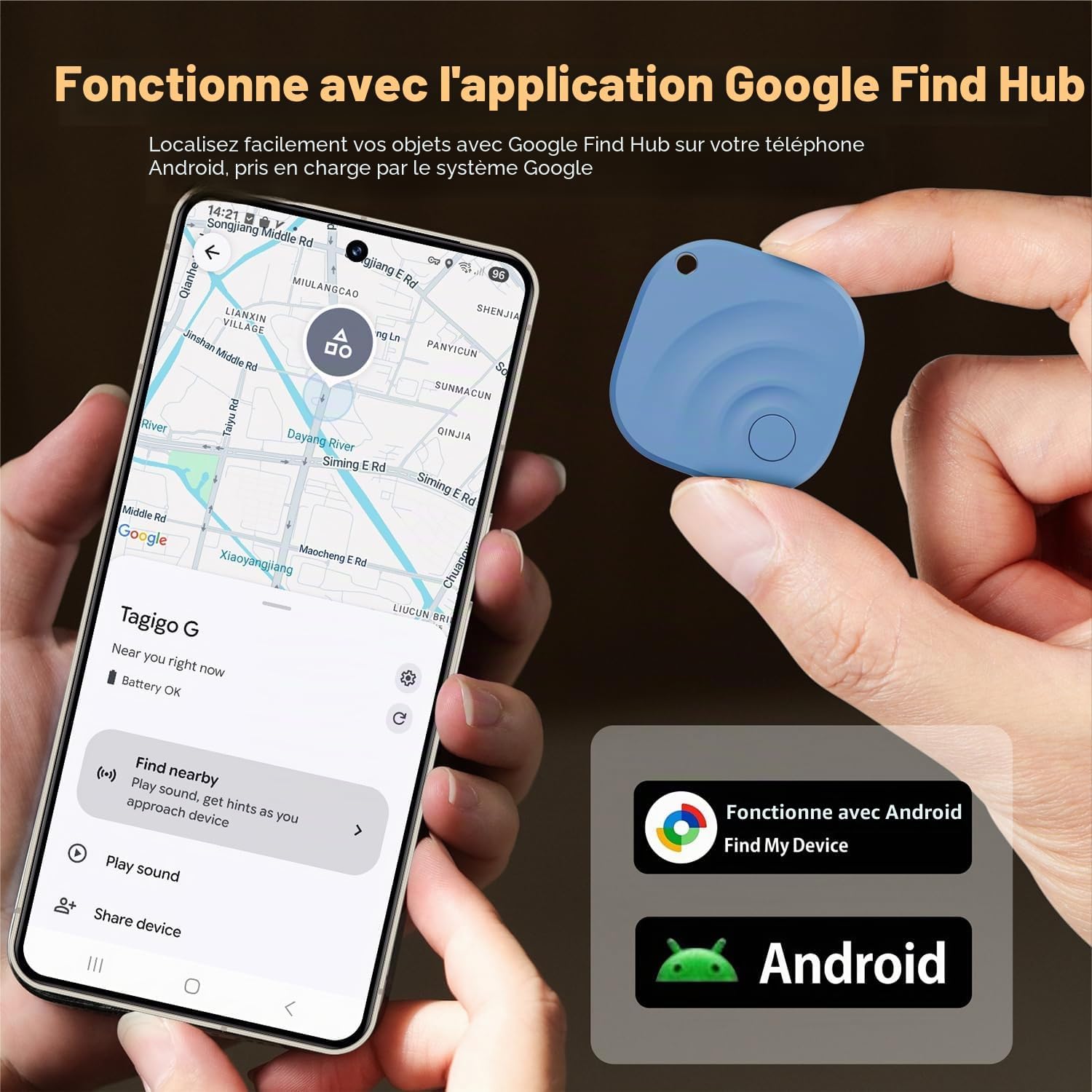 Detalle de Reyke Android Tracker – Smart Tag (4 Pack) compatible Google Find My